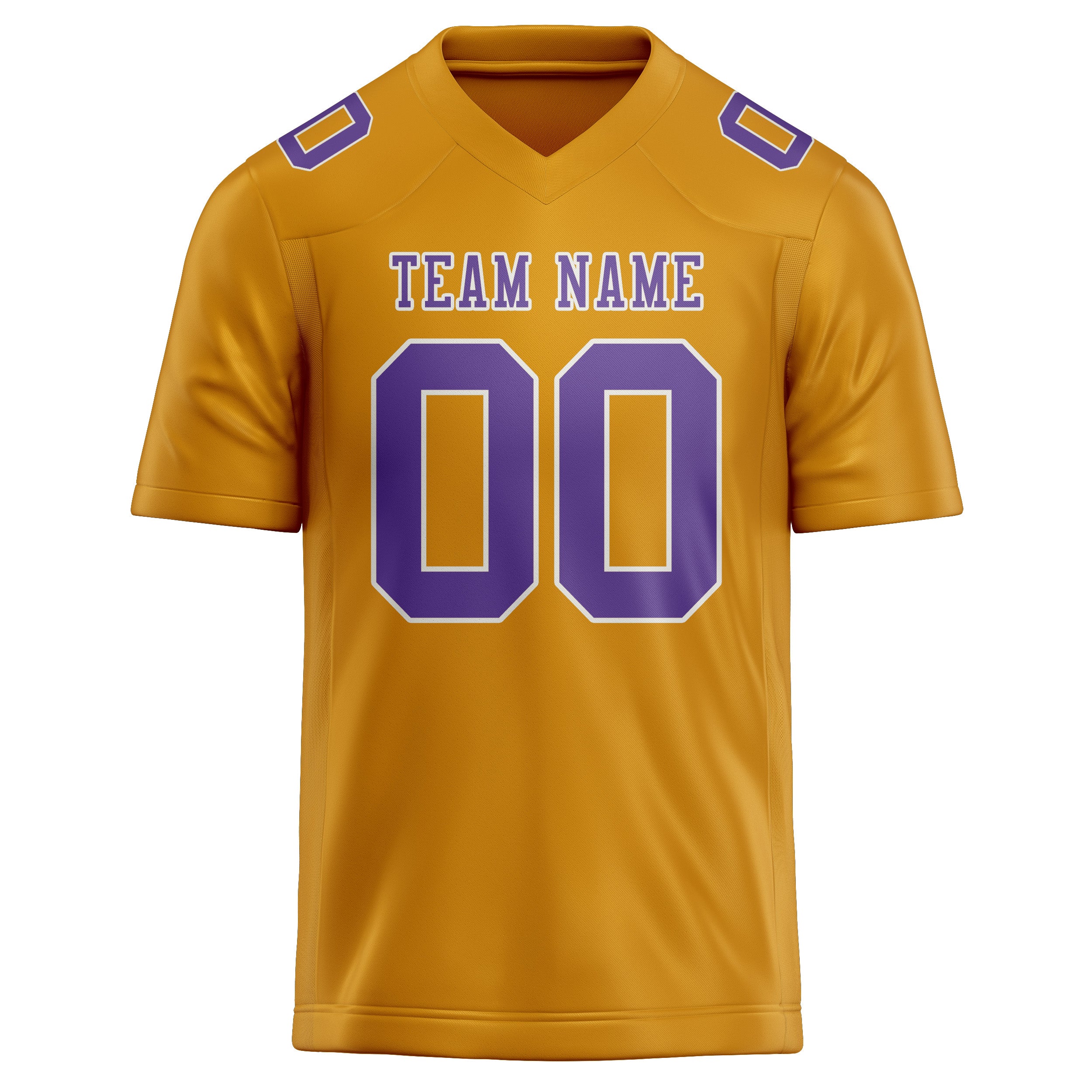 Custom Yellow Light Purple Football Jersey