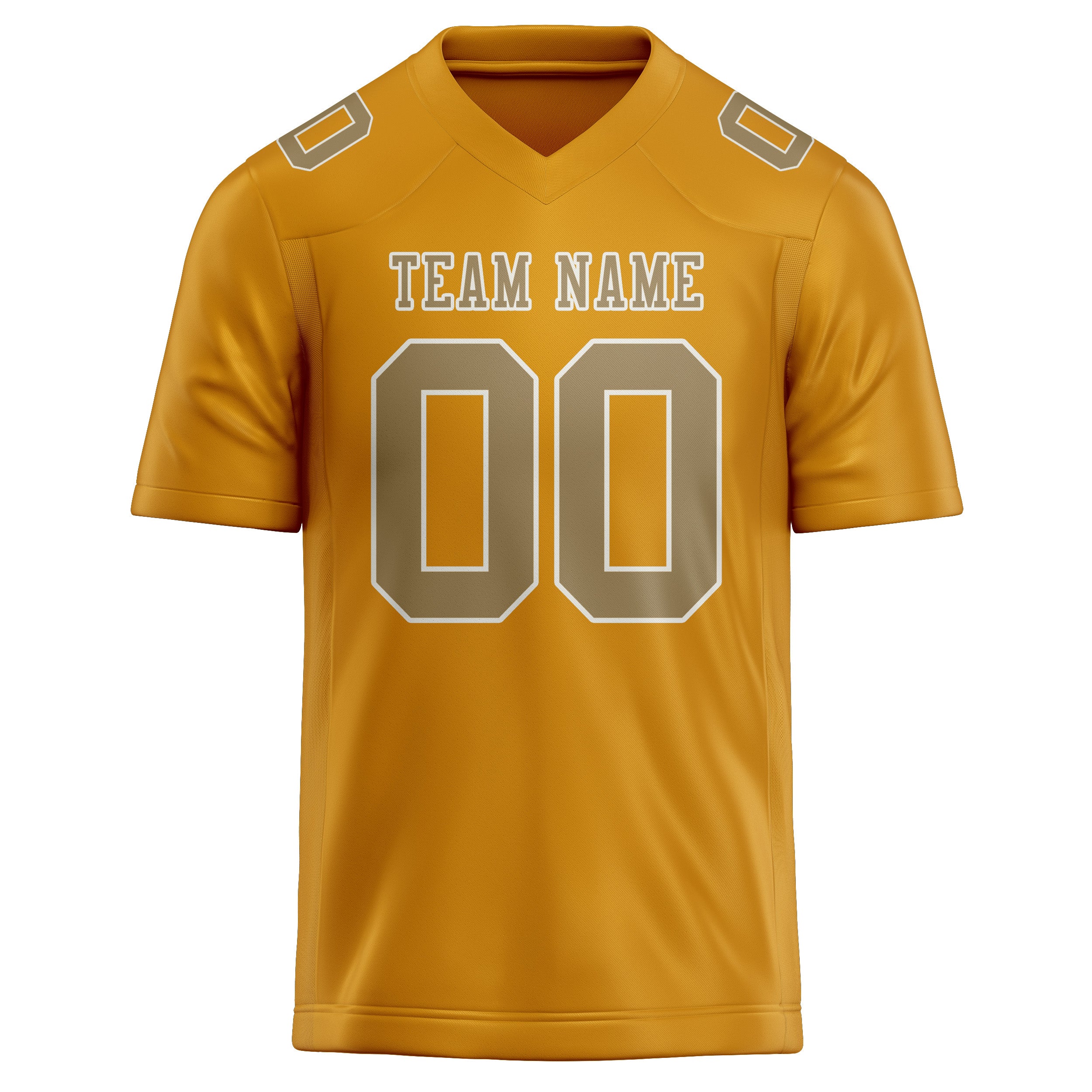 Custom Yellow Light Khaki Football Jersey