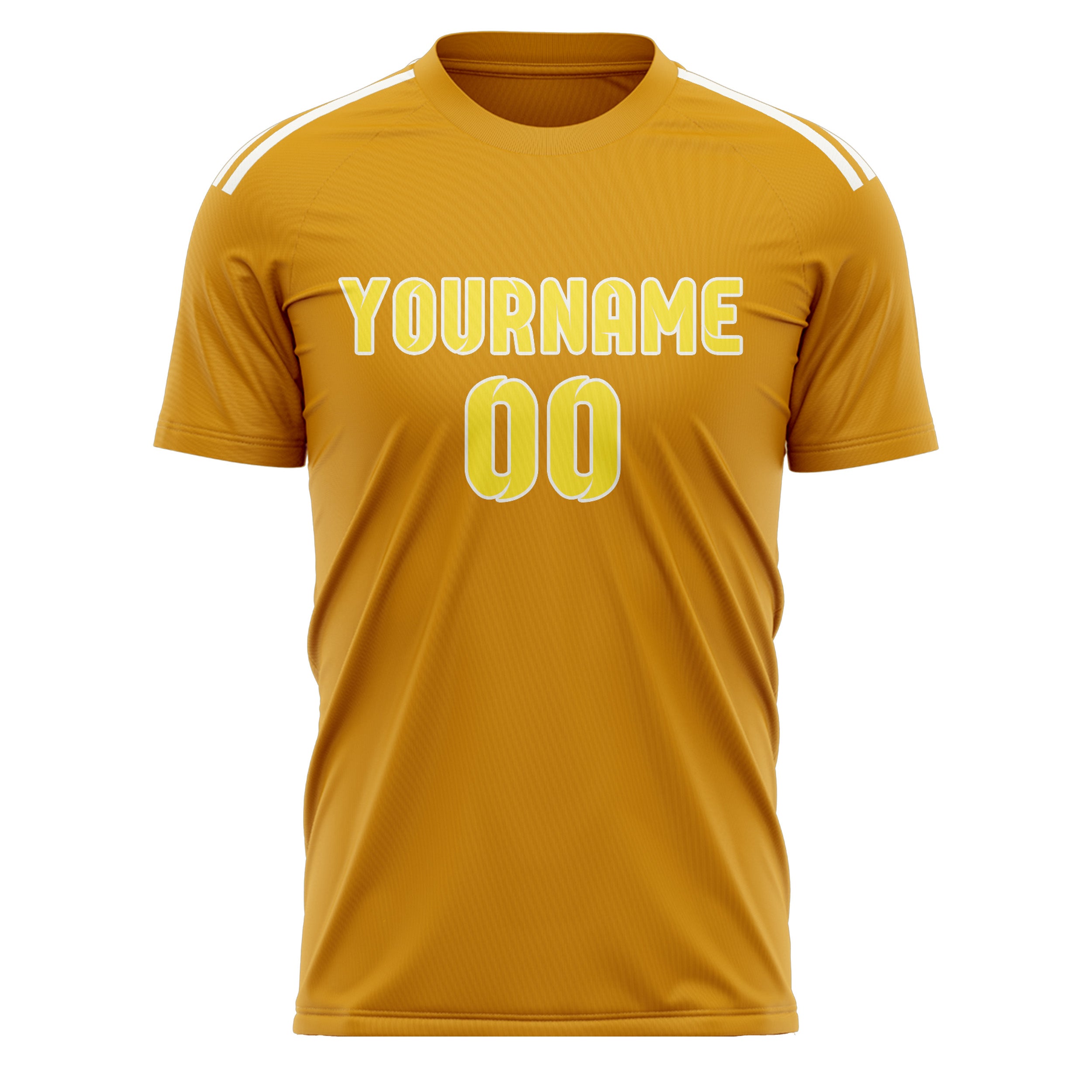 Custom Yellow Light Yellow Soccer Jersey