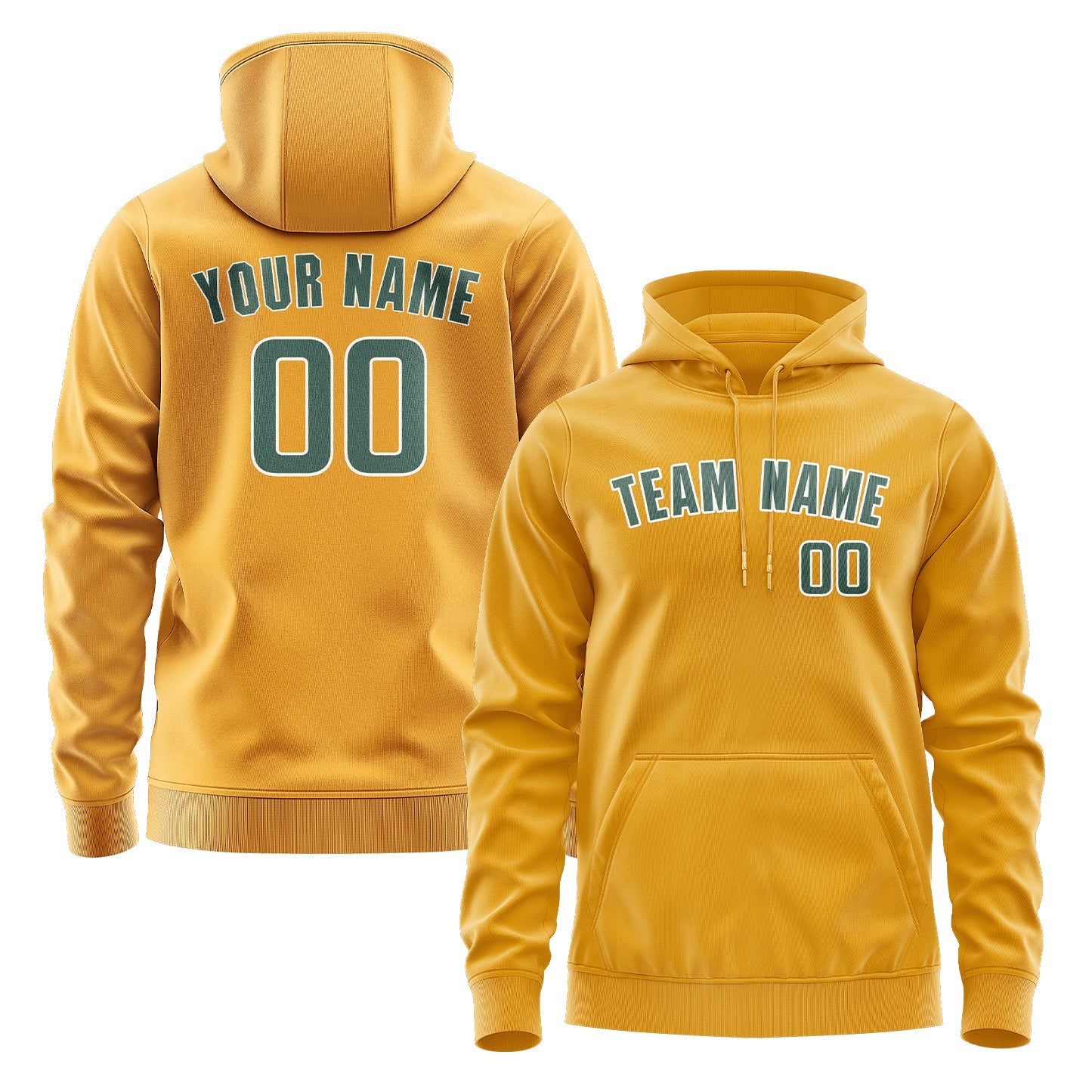 Custom Yellow Blue Green Hoodie