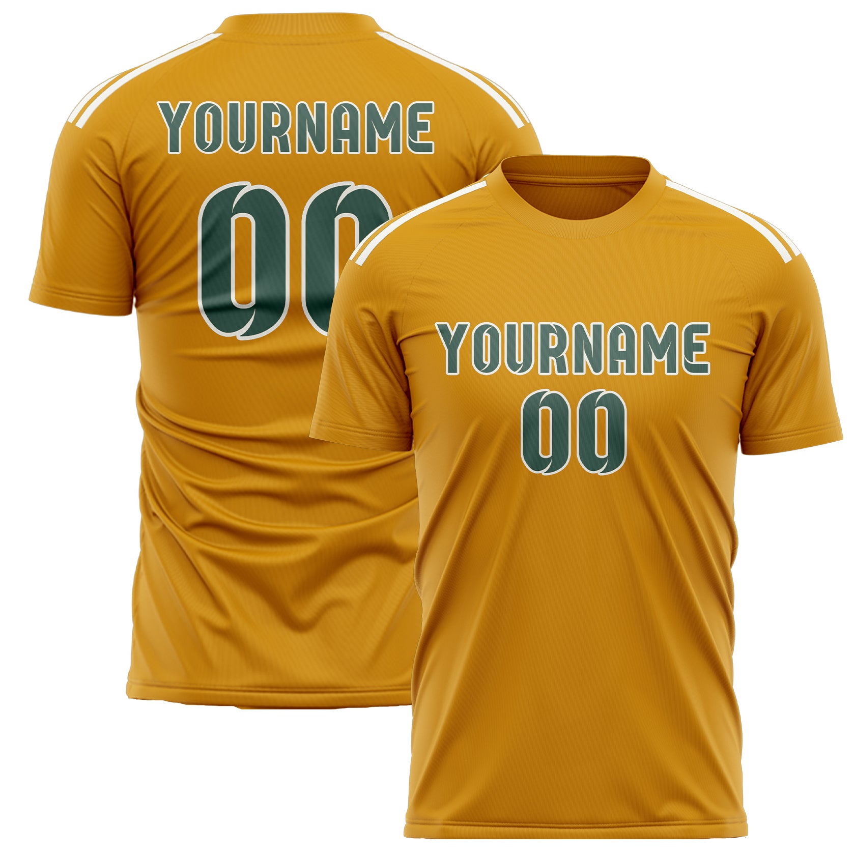 Custom Yellow Blue Green Soccer Jersey