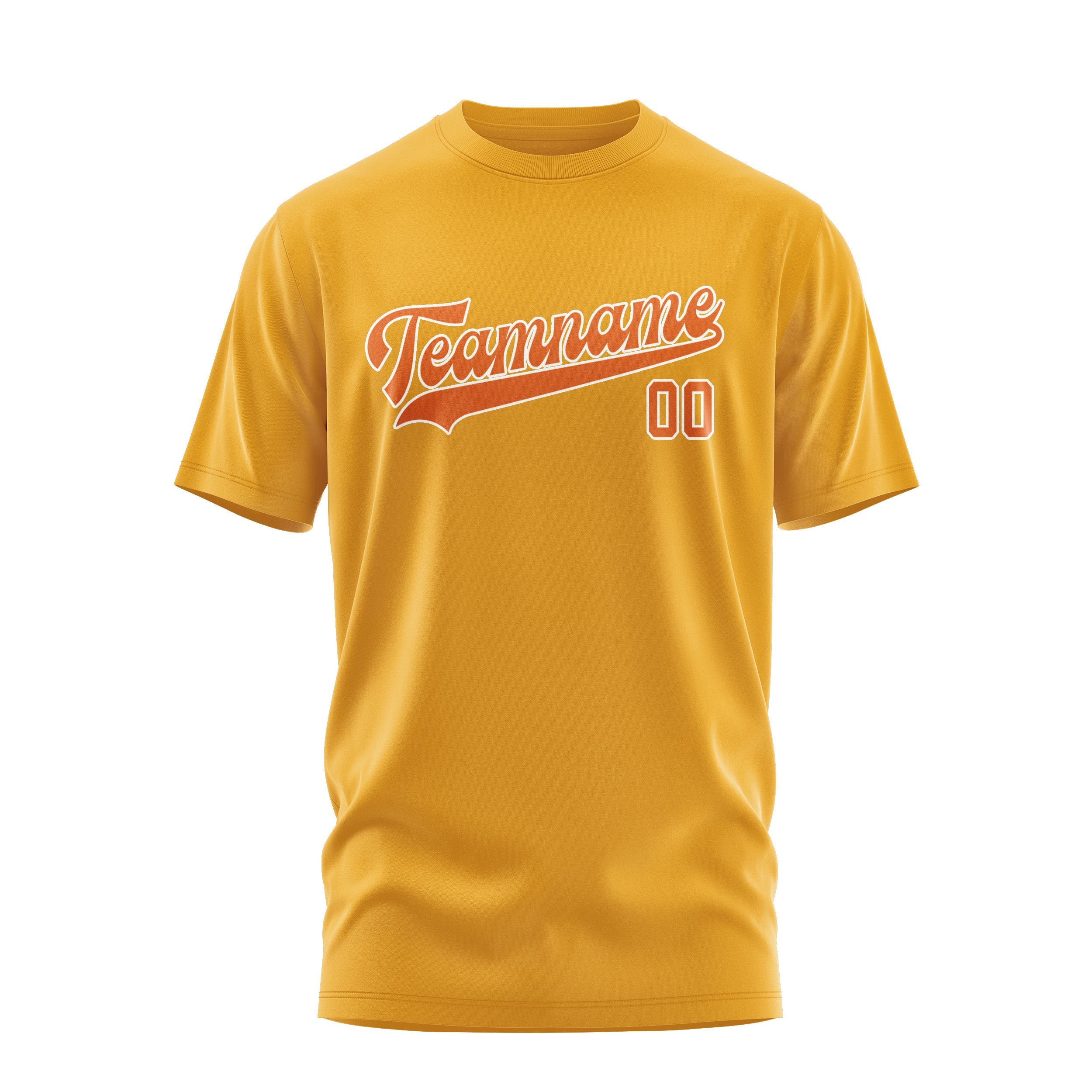 Custom Yellow Orange T-Shirt