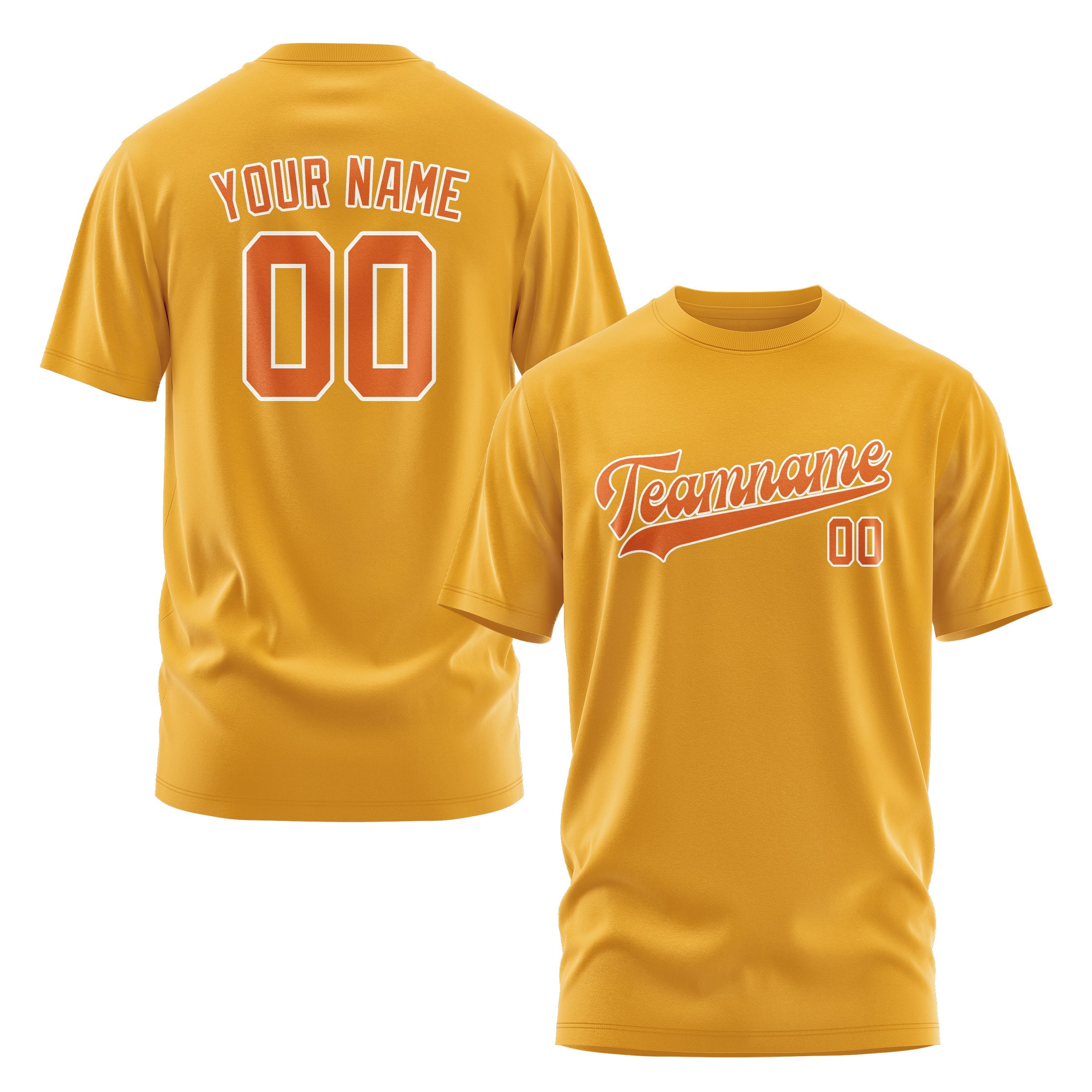 Custom Yellow Orange T-Shirt