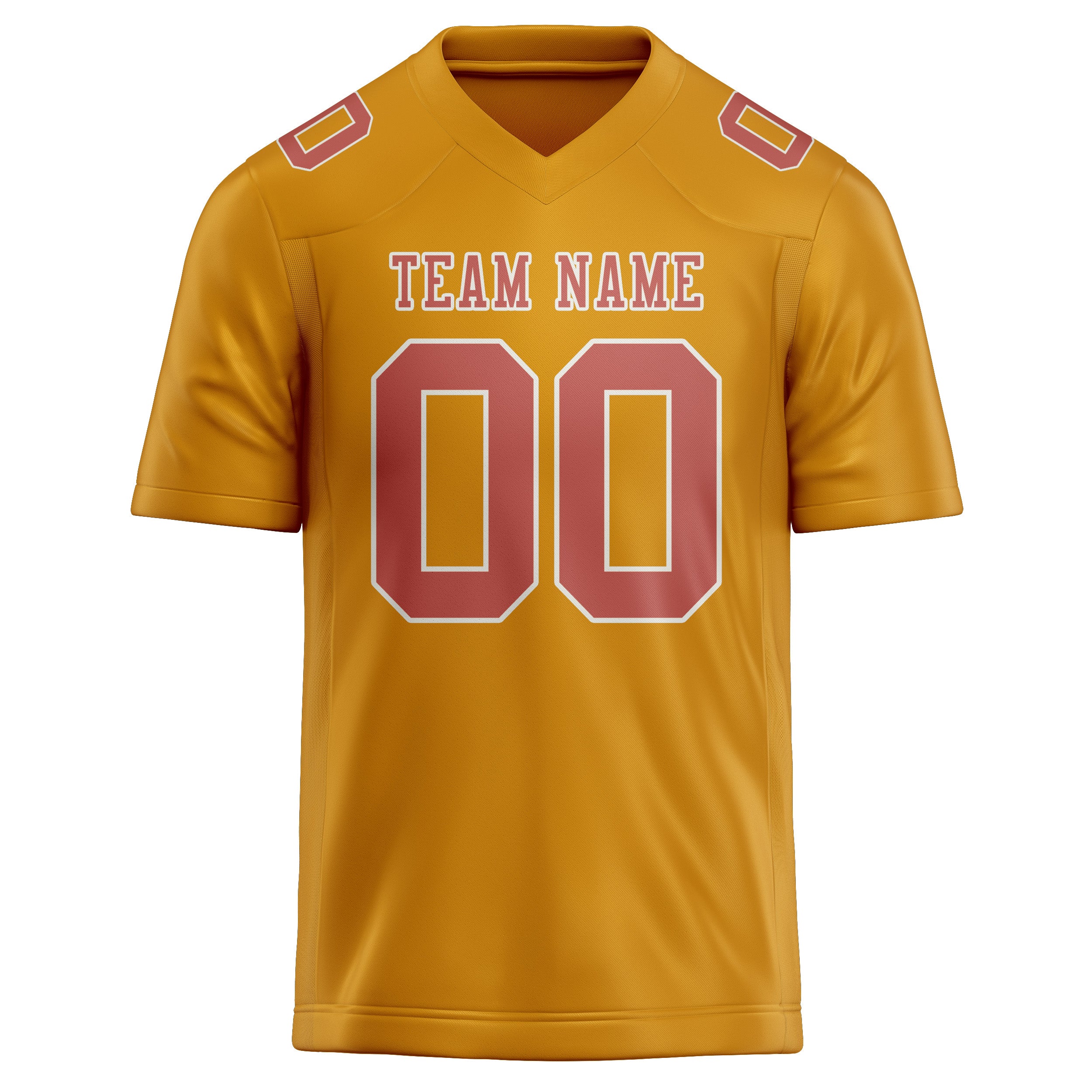 Custom Yellow Copper Rose Football Jersey