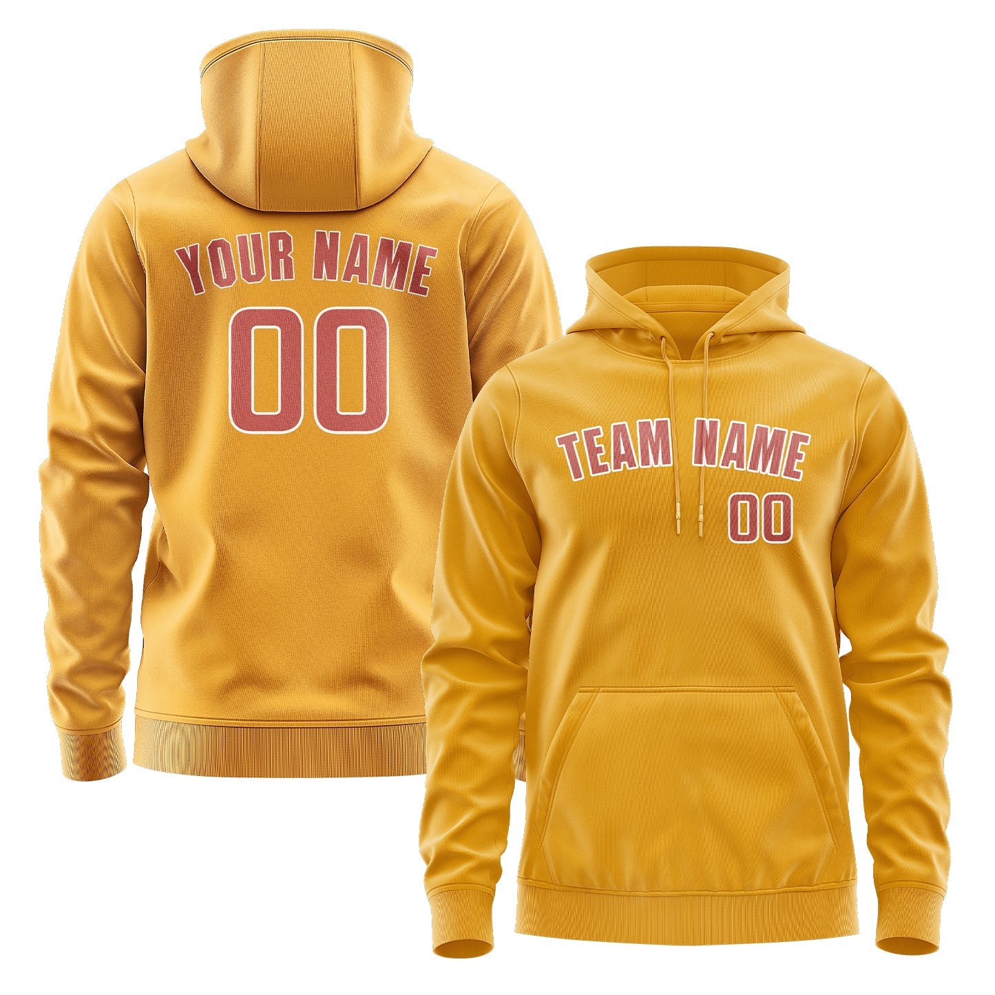 Custom Yellow Copper Rose Hoodie
