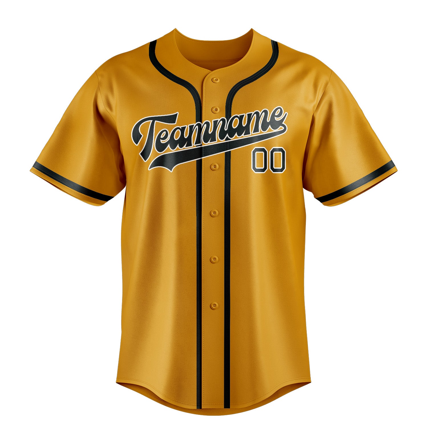 Custom Yellow Dark Grey Baseball Jersey