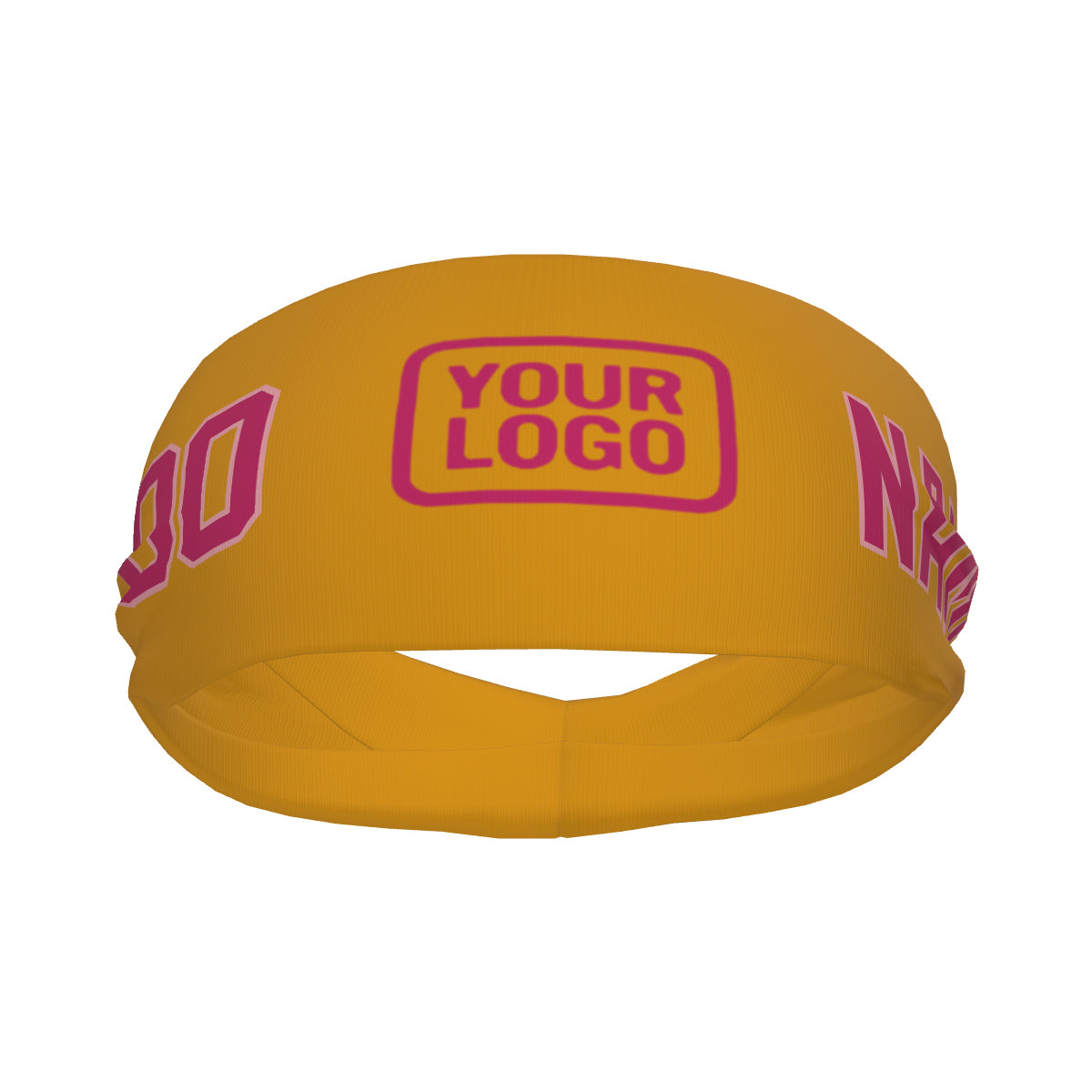 Custom Yellow Pink Sports headband