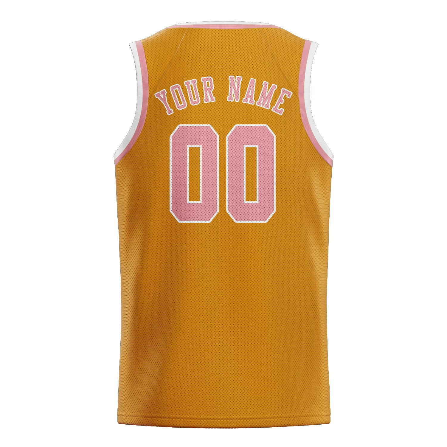 Custom Yellow Light Pink Basketball Jersey