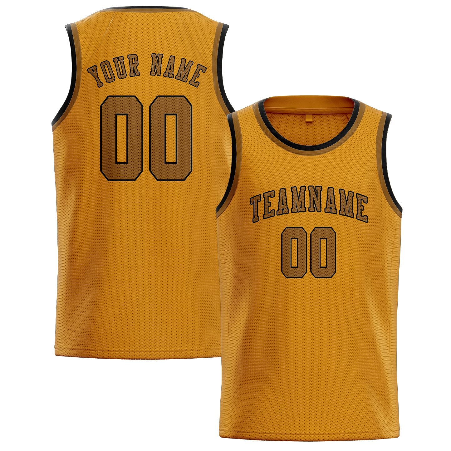 Custom Yellow Khaki Basketball Jersey