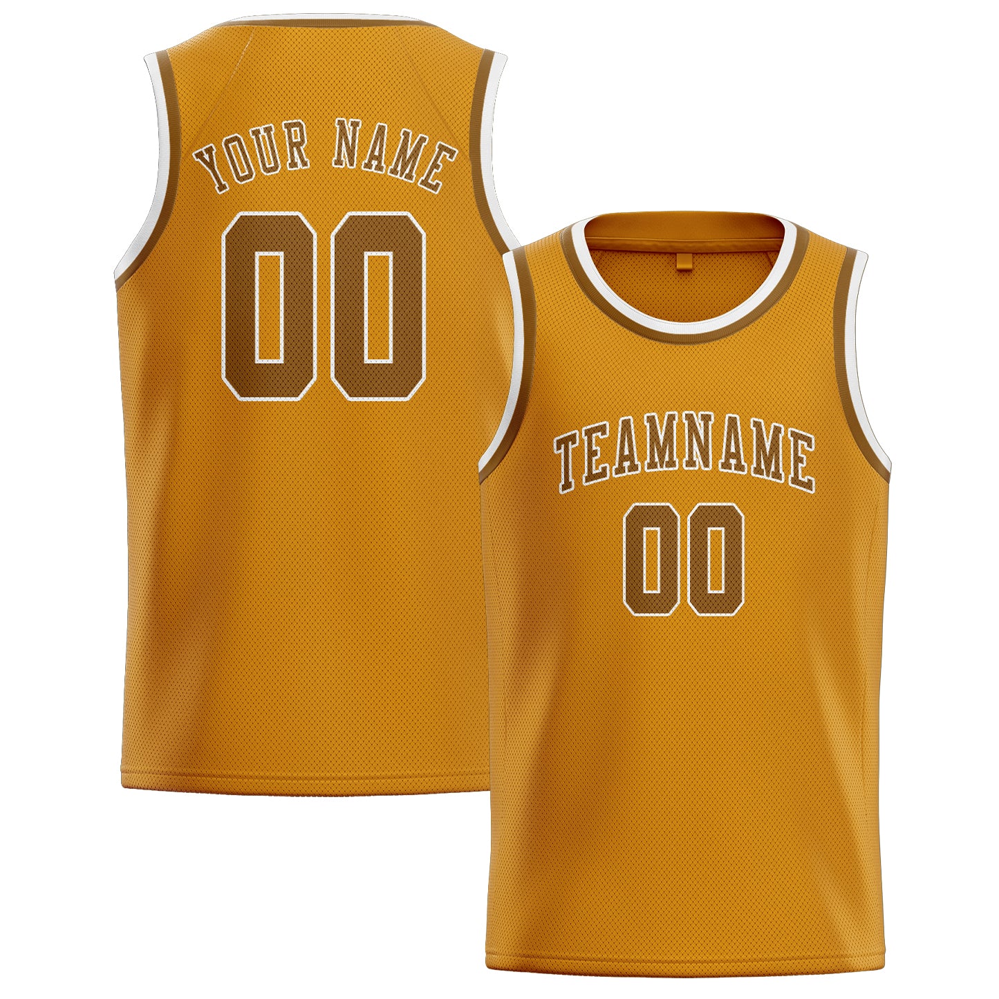 Custom Yellow Khaki Basketball Jersey