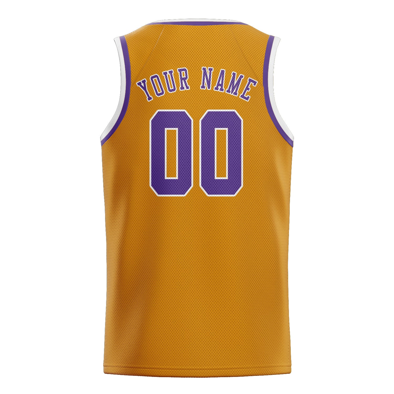 Custom Yellow Light Purple Basketball Jersey