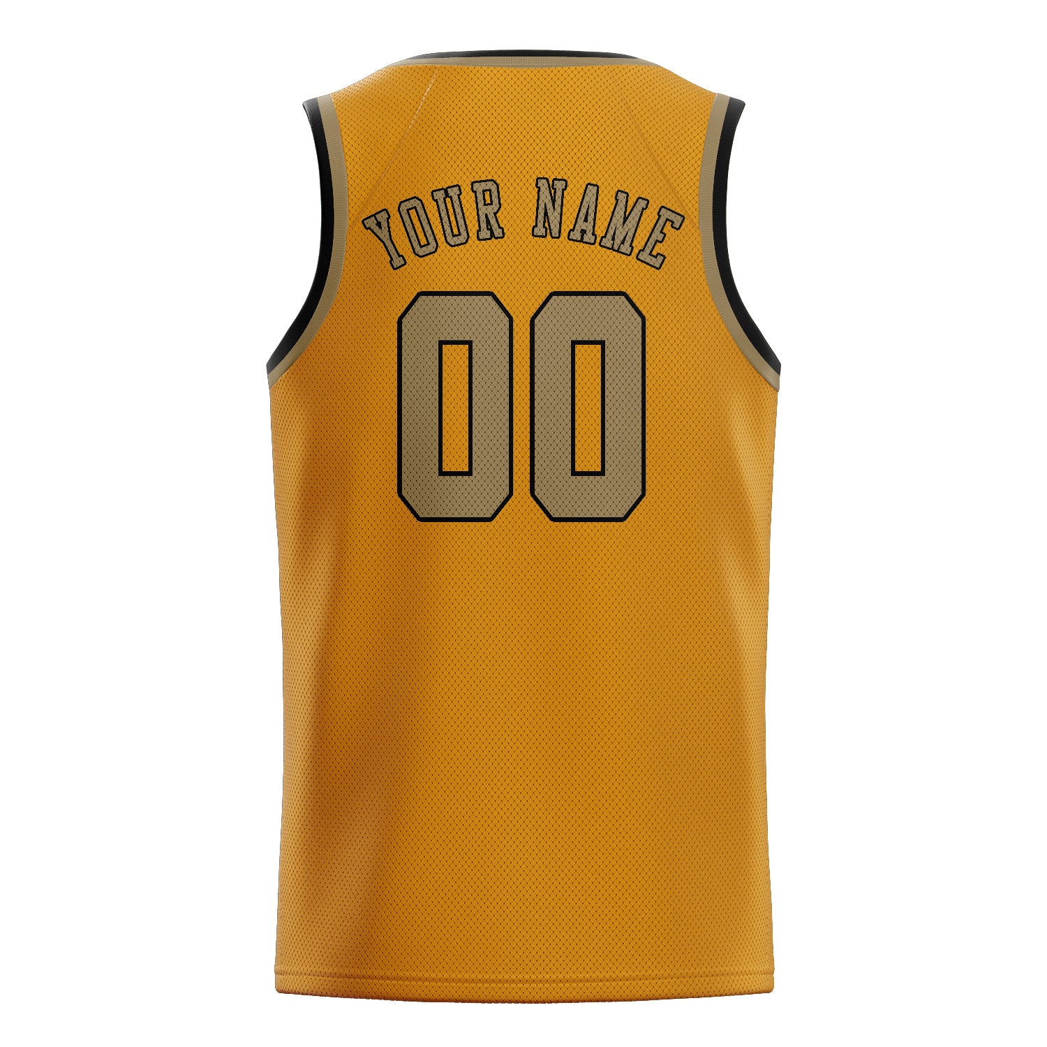 Custom Yellow Light Khaki Basketball Jersey