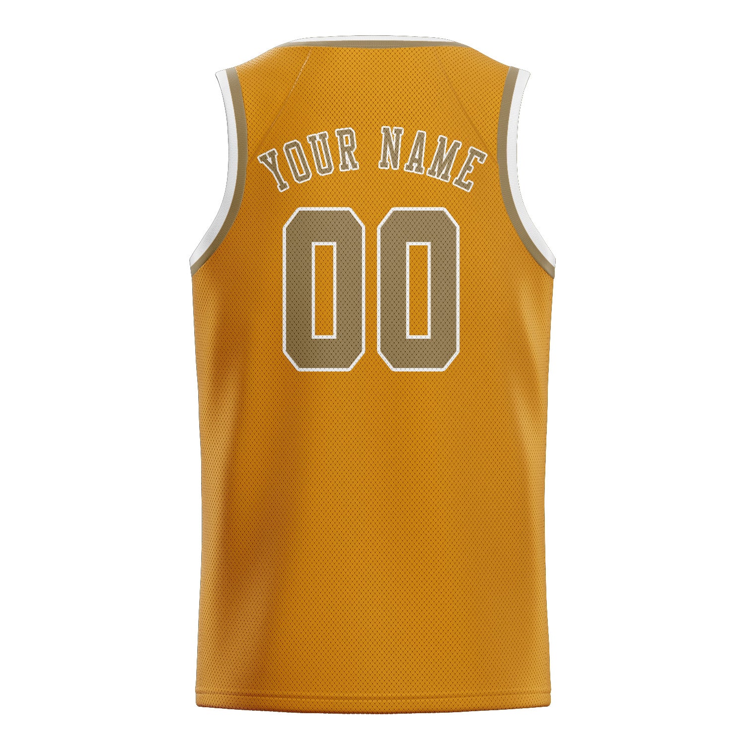Custom Yellow Light Khaki Basketball Jersey