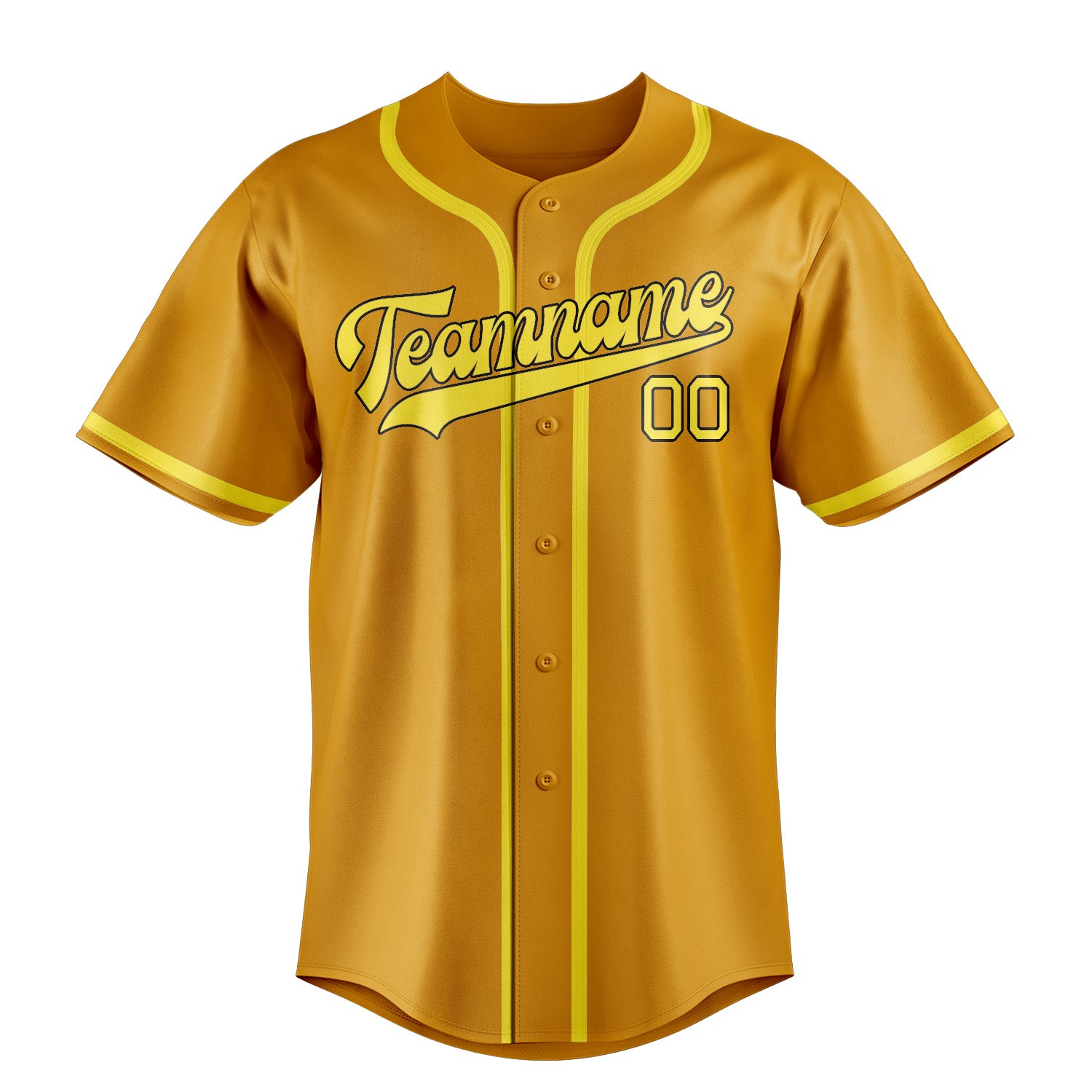 Custom Yellow Light Yellow Baseball Jersey