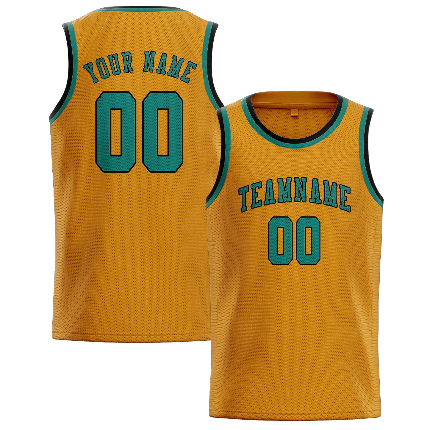 Custom Yellow Blue Green Basketball Jersey