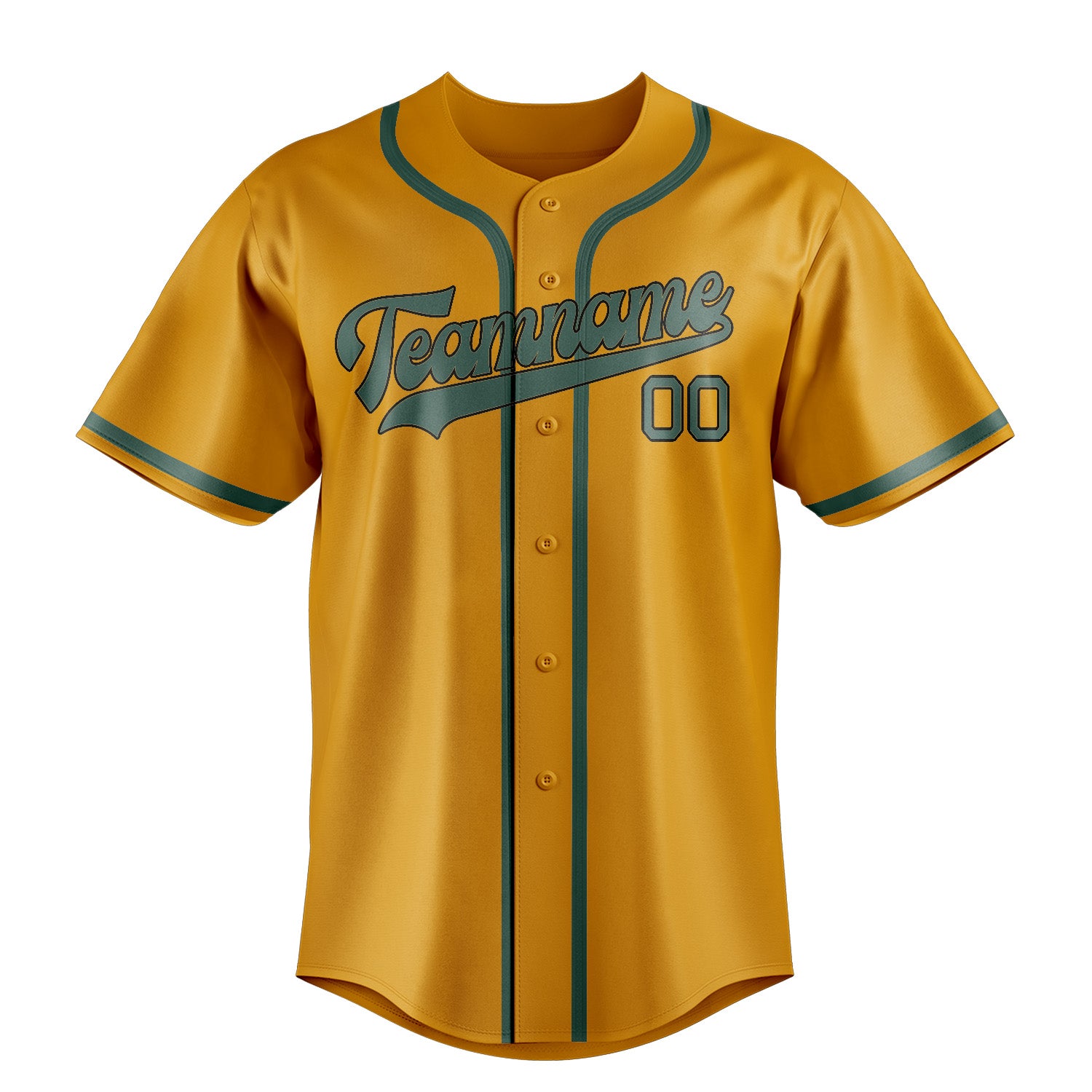 Custom Yellow Blue Green Baseball Jersey