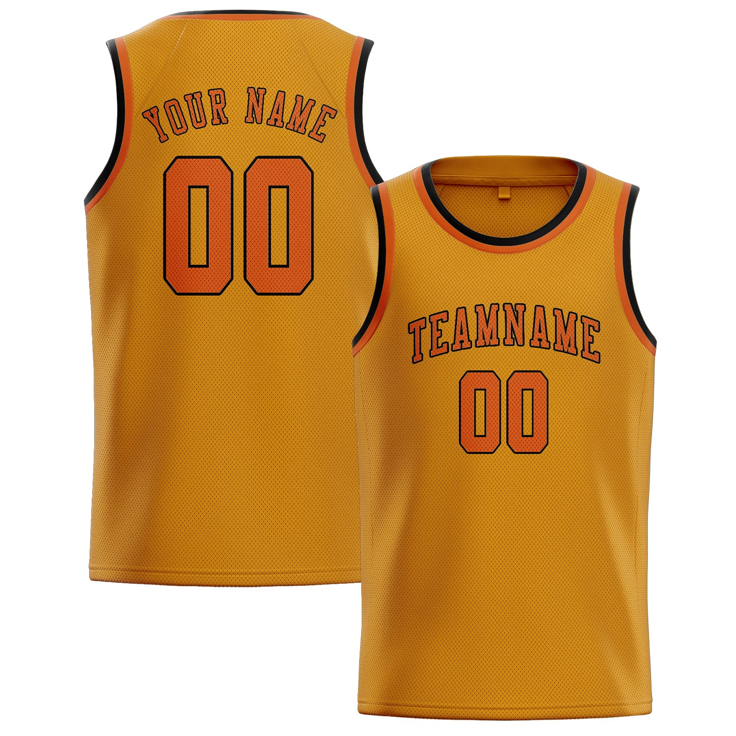 Custom Yellow Orange Basketball Jersey
