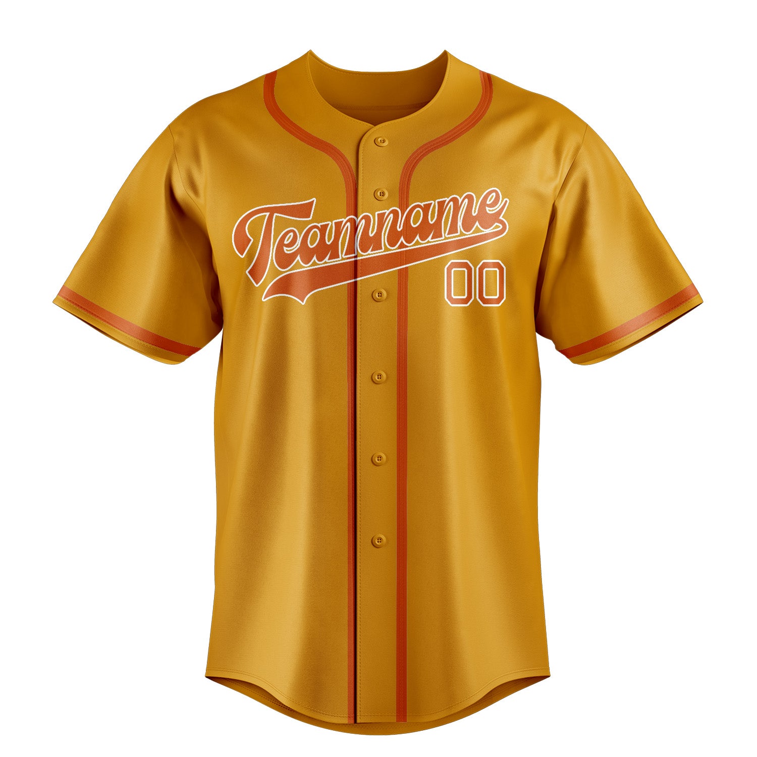Custom Yellow Orange Baseball Jersey