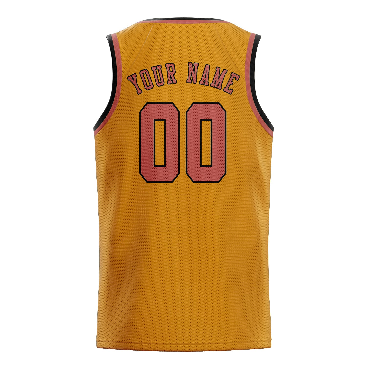 Custom Yellow Copper Rose Basketball Jersey