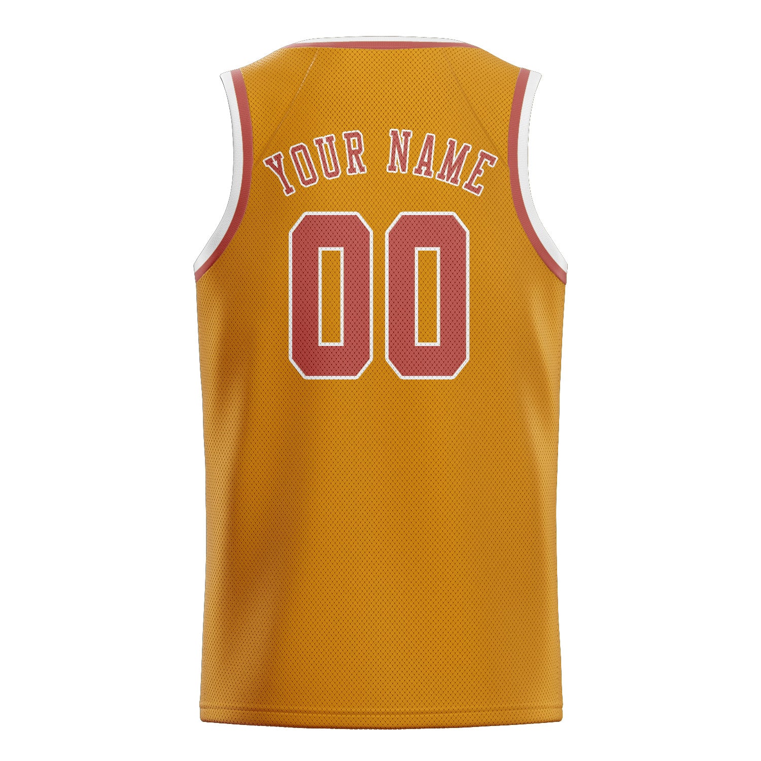 Custom Yellow Copper Rose Basketball Jersey