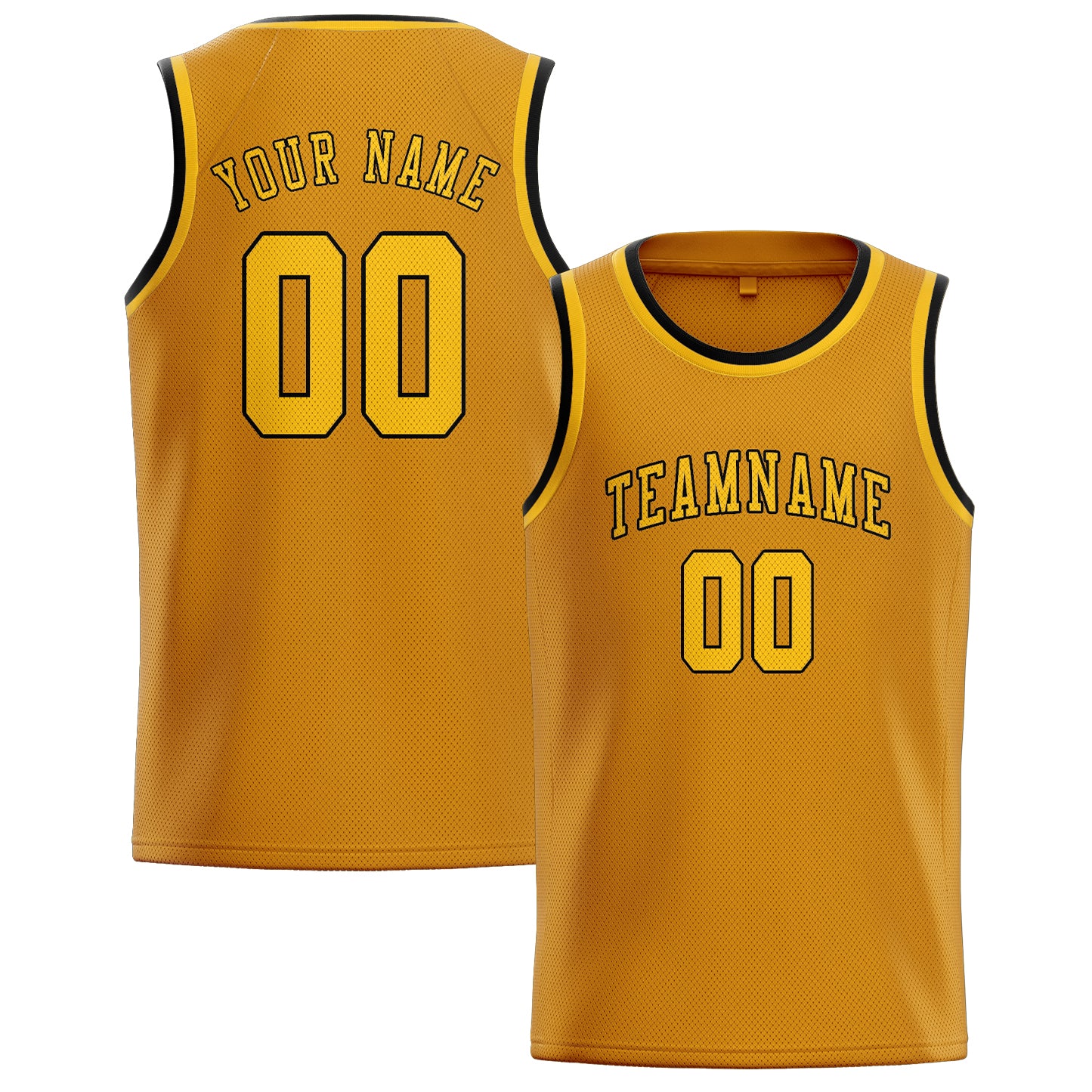 Custom Yellow Gold Basketball Jersey