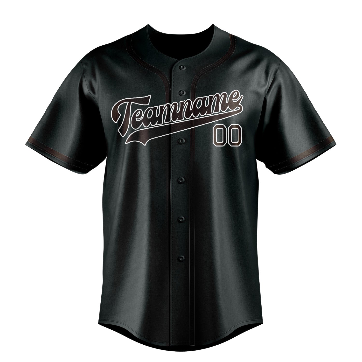 Custom Dark Grey Brown Baseball Jersey