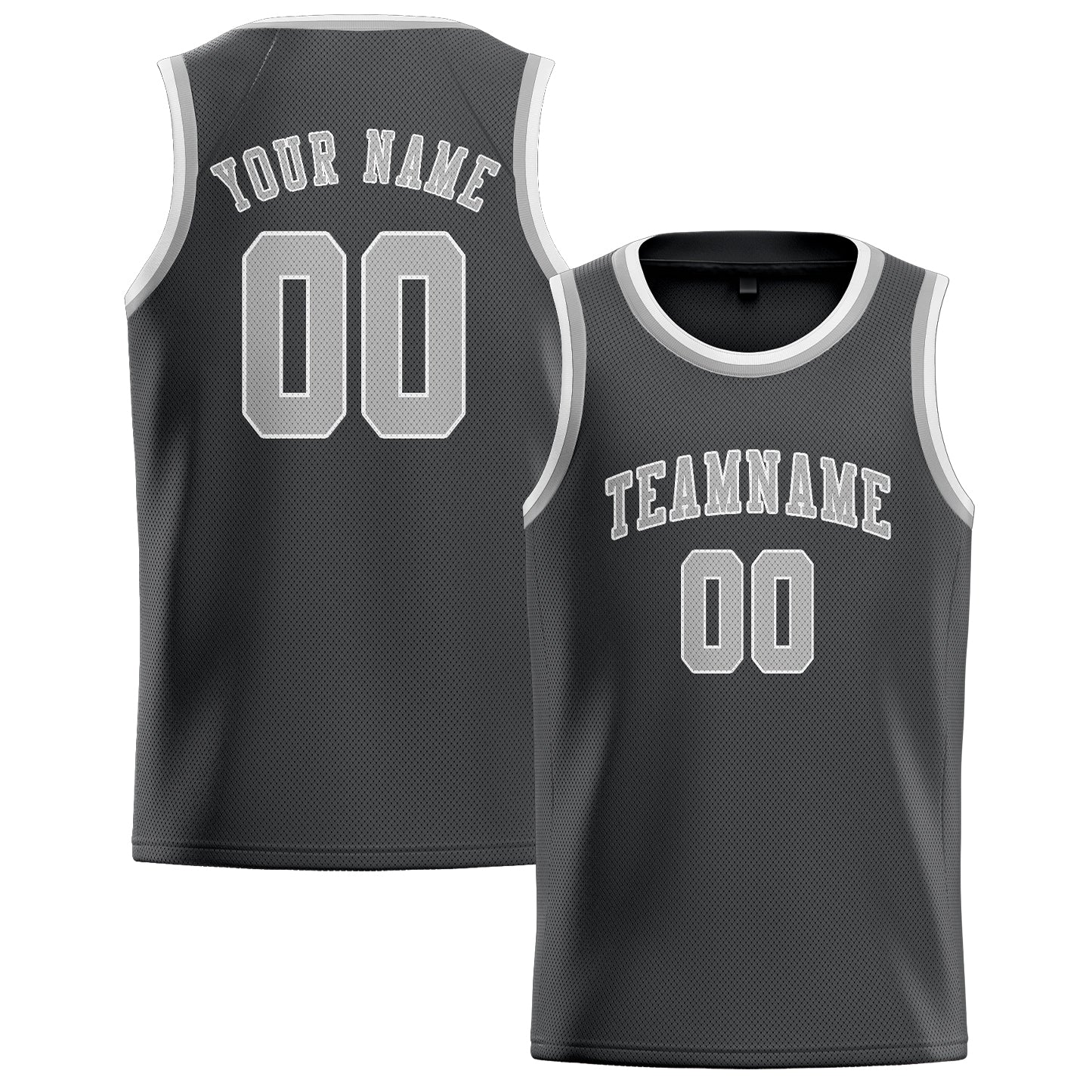 Custom Dark Grey Gray Basketball Jersey