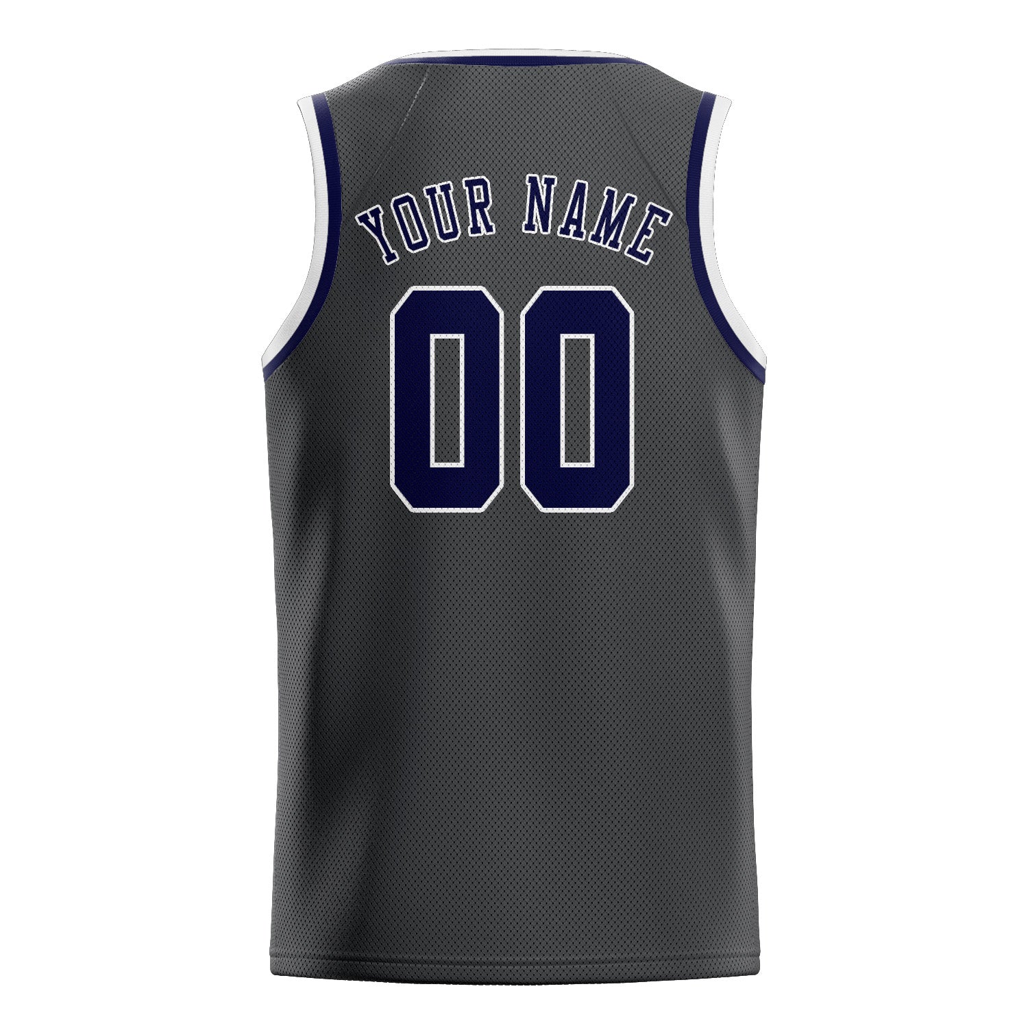 Custom Dark Grey Navy Basketball Jersey