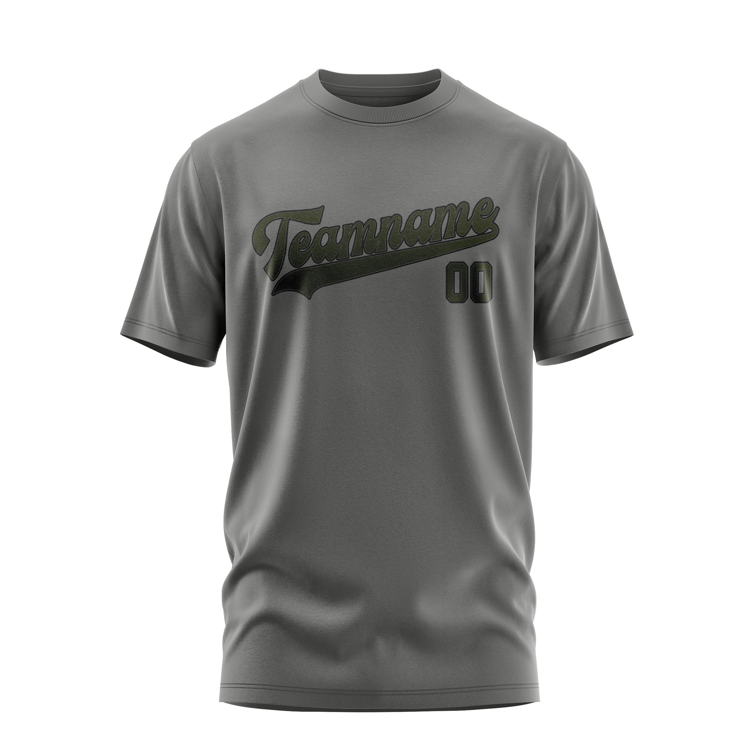 Custom Dark Grey Olive T-Shirt