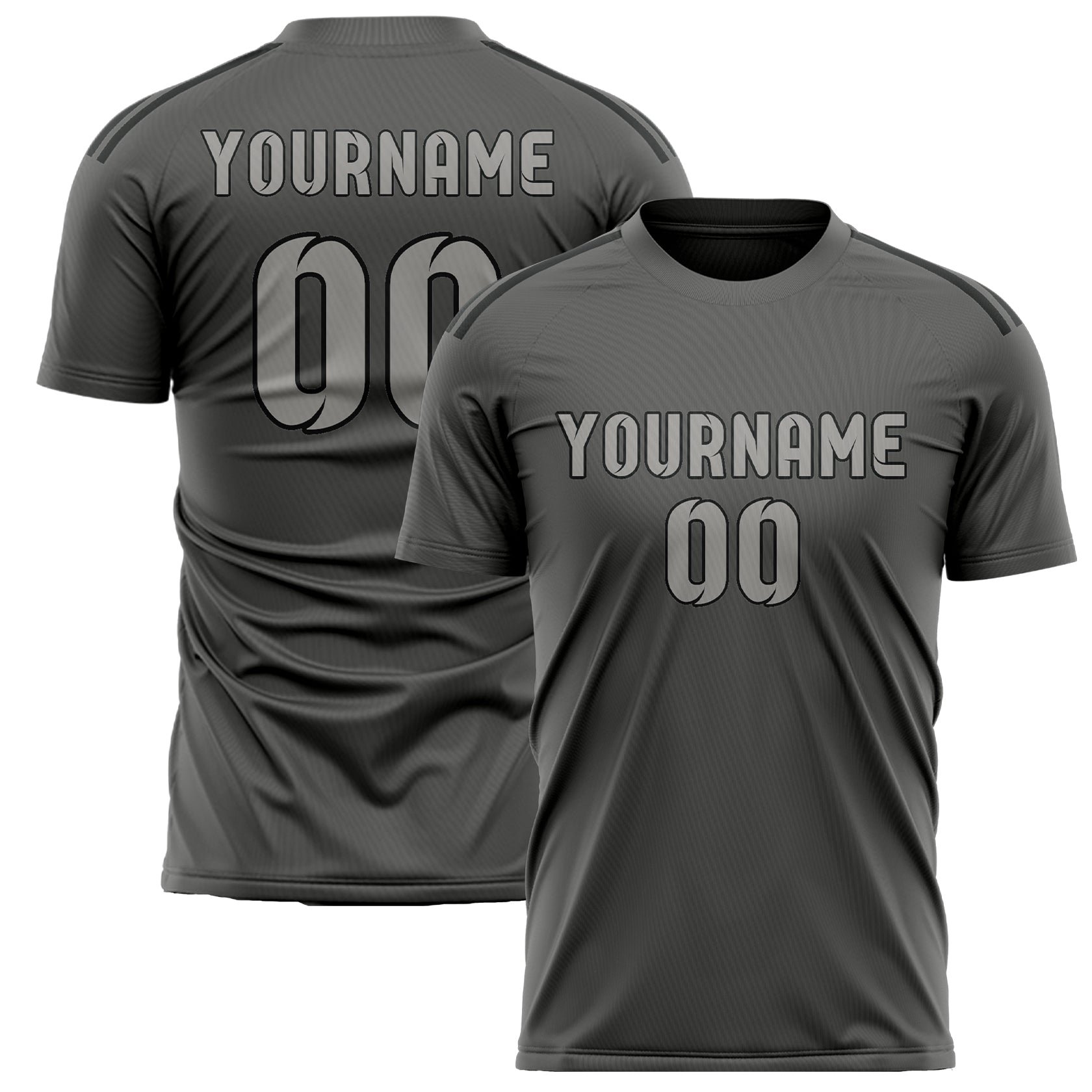 Custom Dark Grey Gray Soccer Jersey