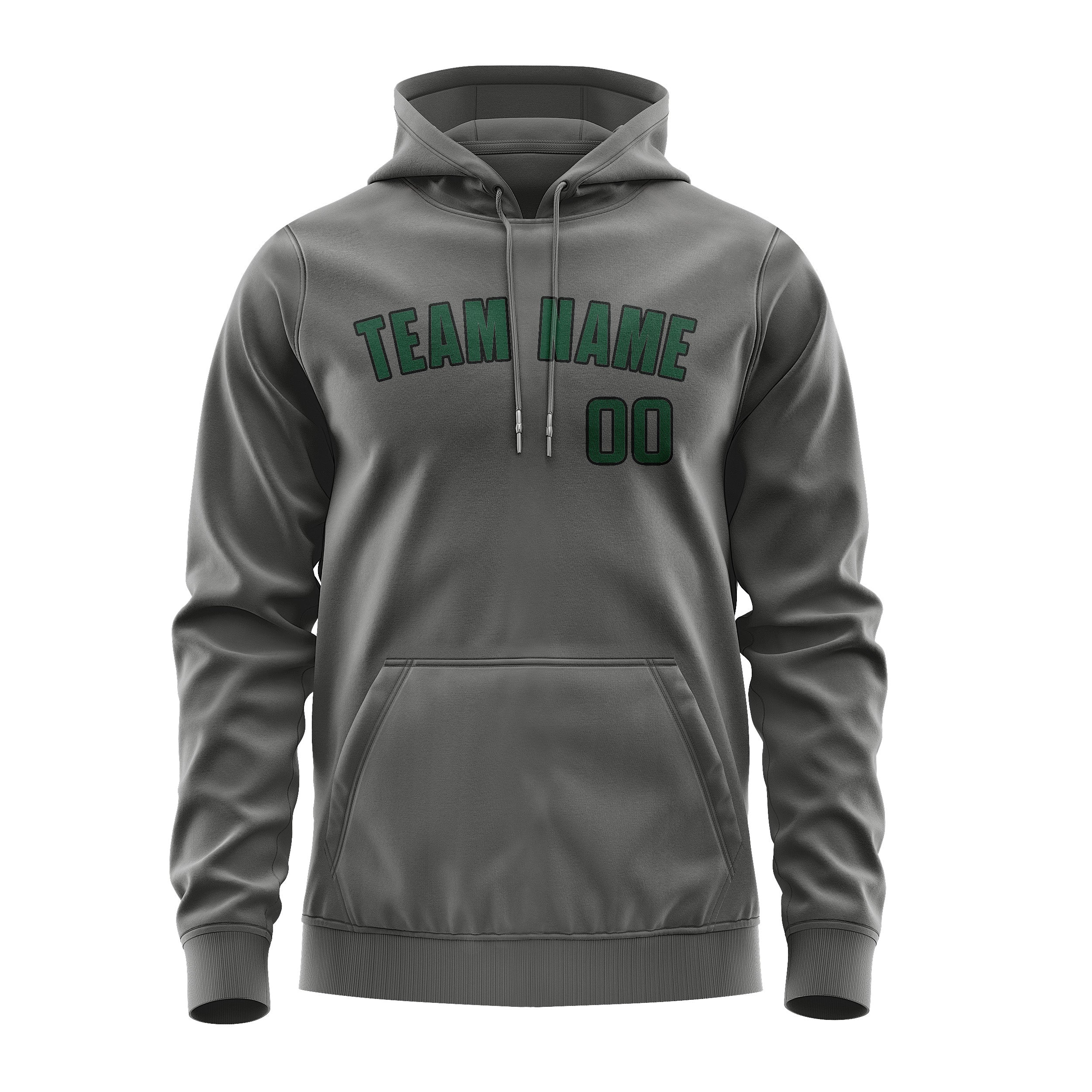 Custom Dark Grey Green Hoodie