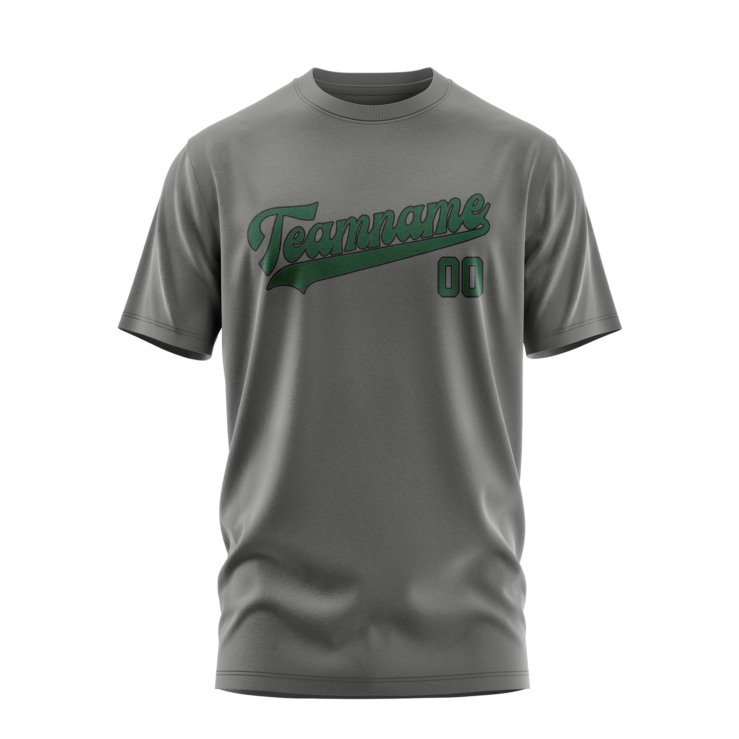 Custom Dark Grey Green T-Shirt