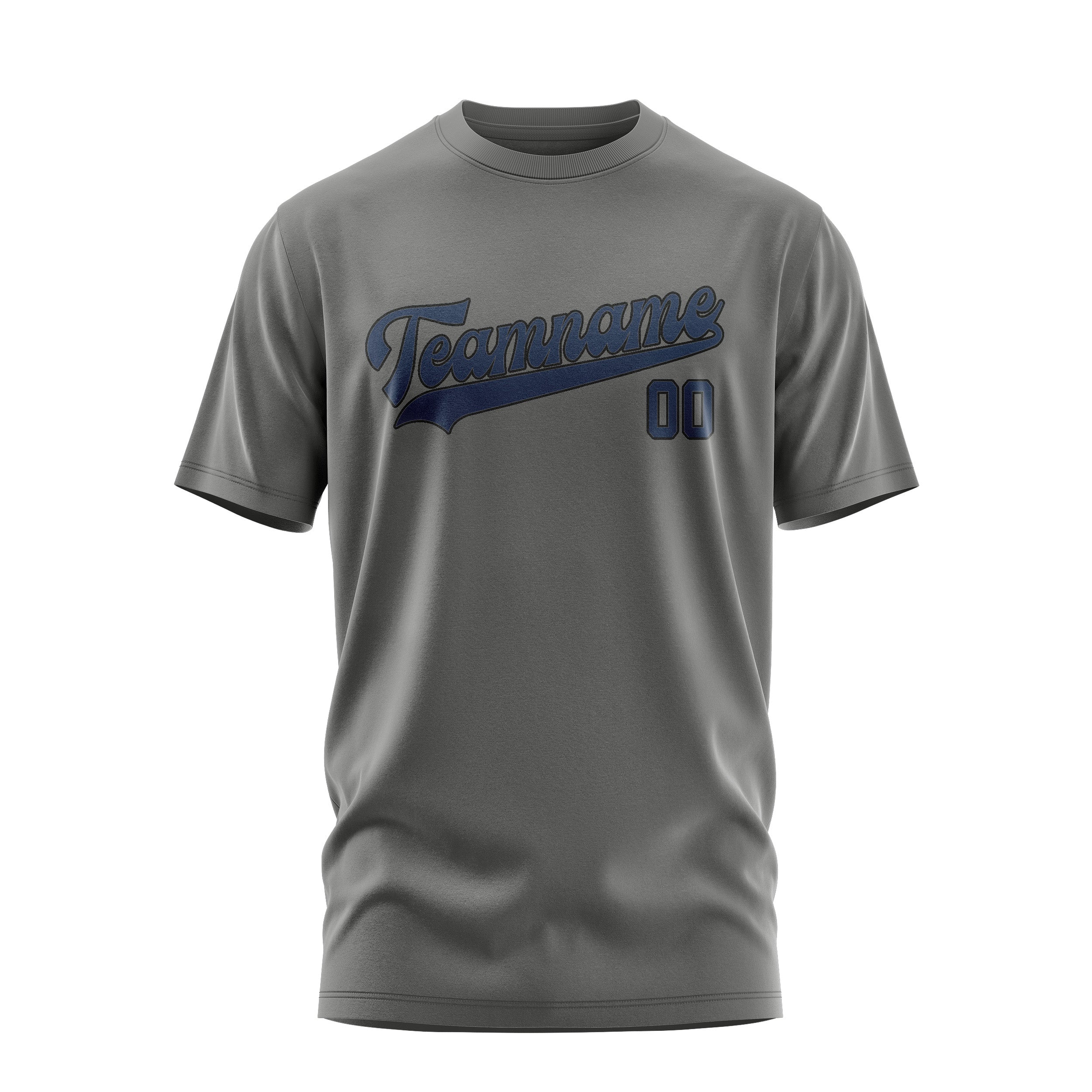 Custom Dark Grey Blue T-Shirt
