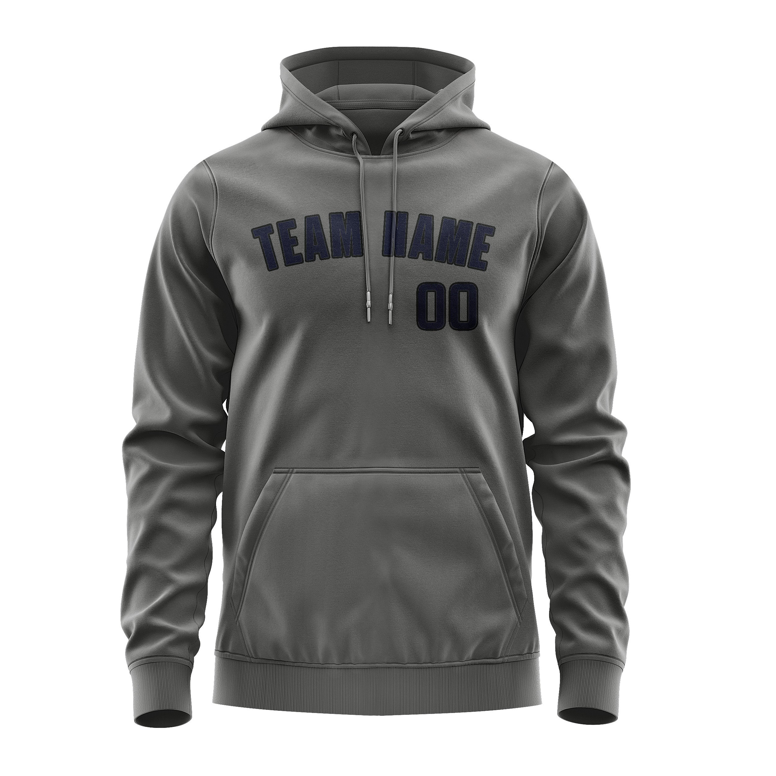 Custom Dark Grey Navy Hoodie