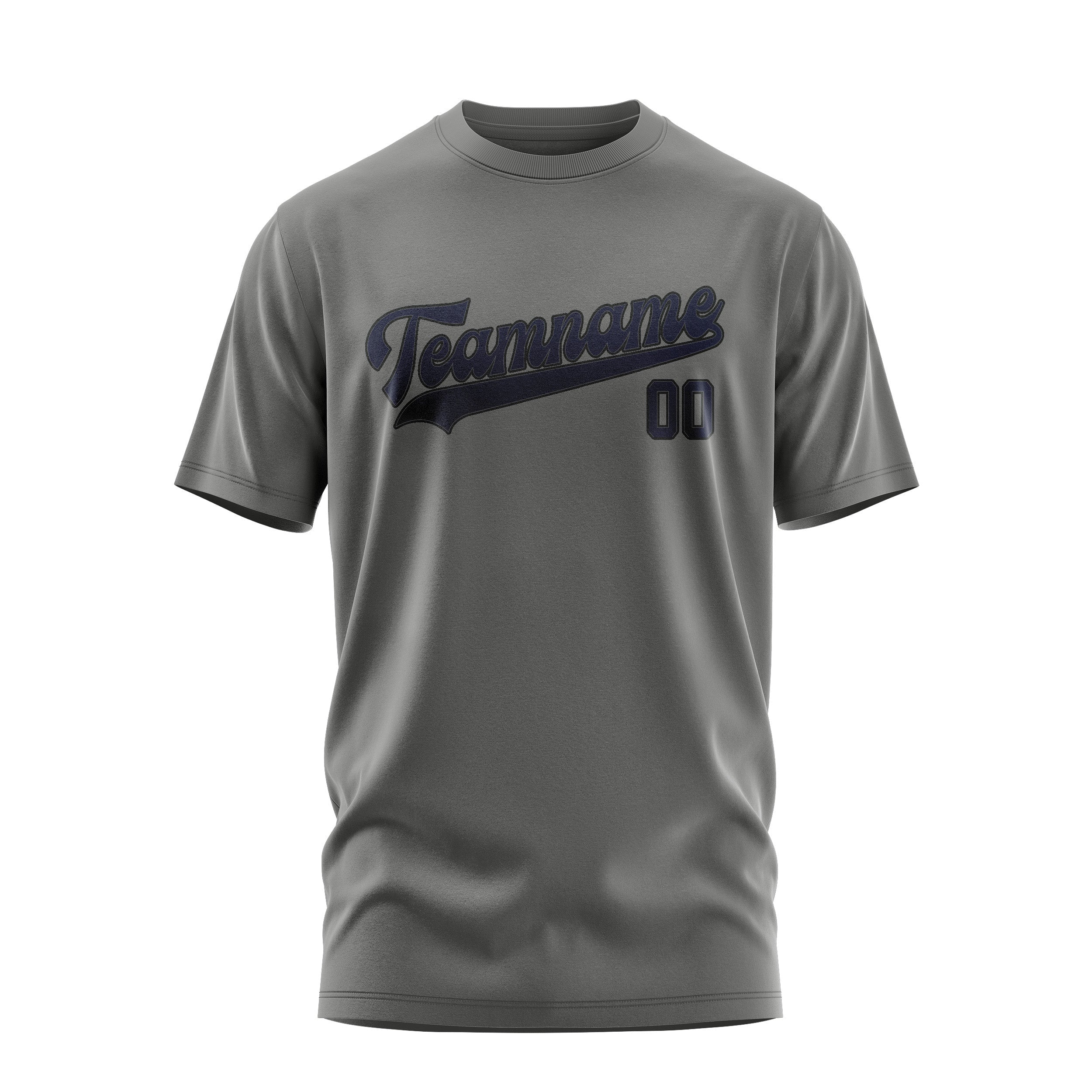 Custom Dark Grey Navy T-Shirt