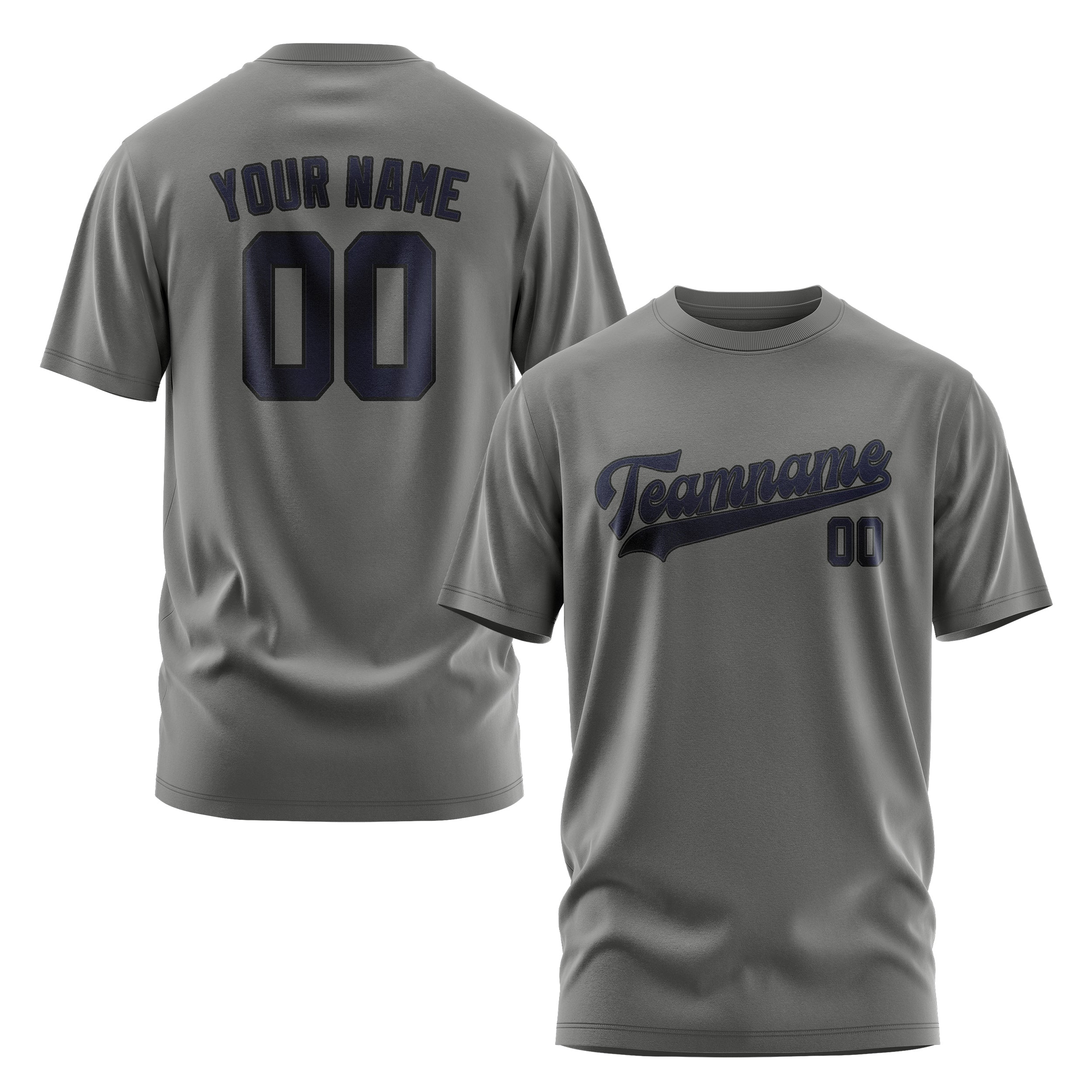 Custom Dark Grey Navy T-Shirt
