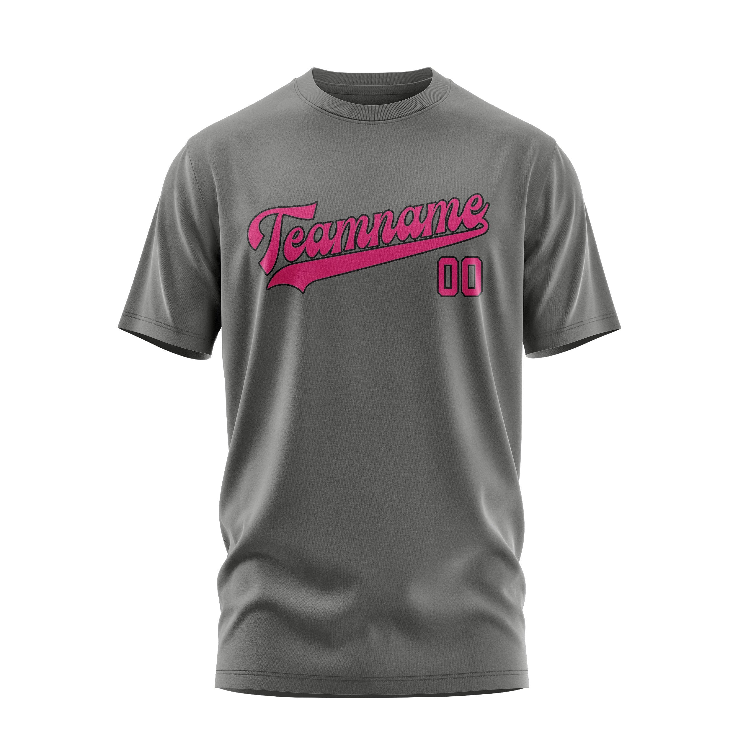 Custom Dark Grey Pink T-Shirt
