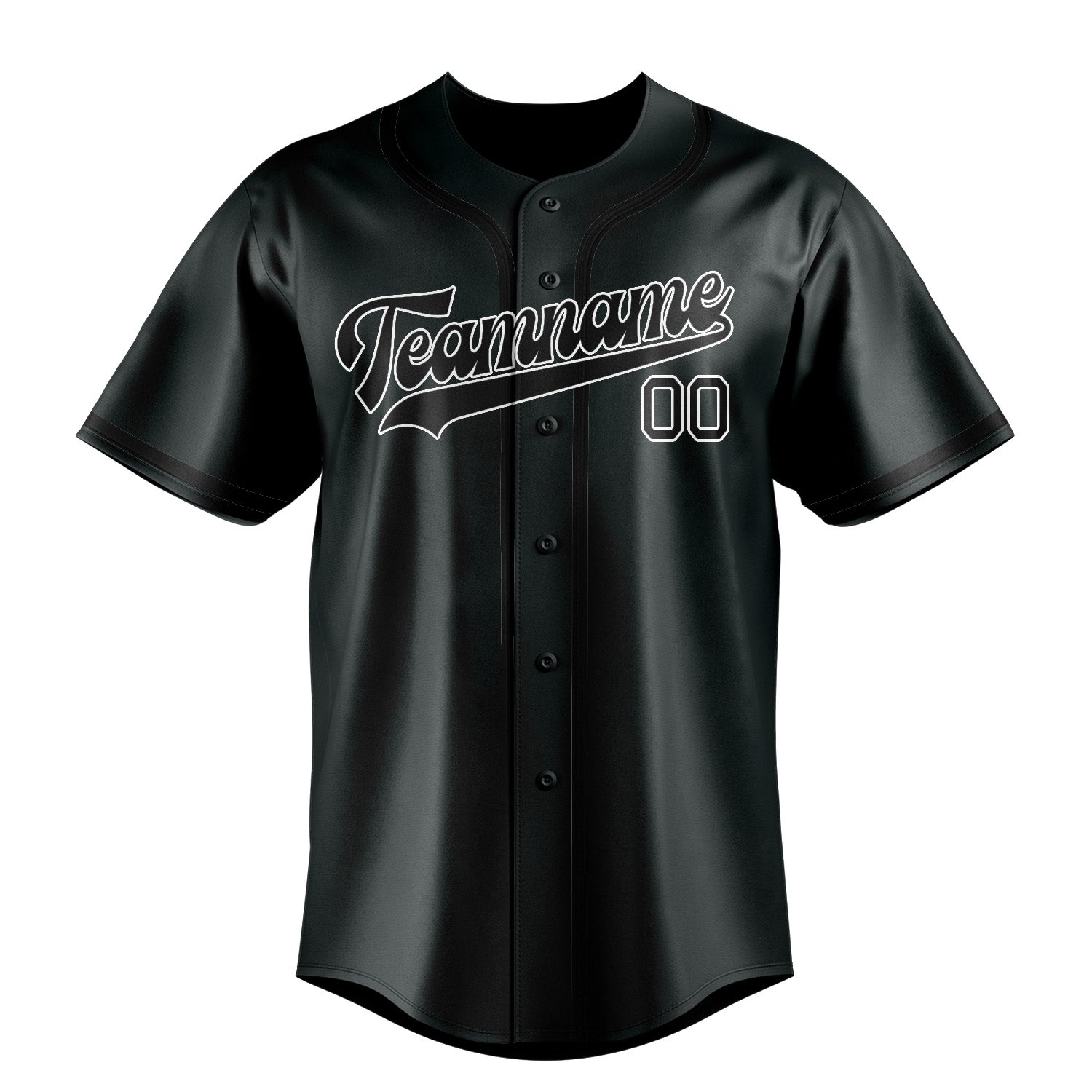 Custom Dark Grey Black Baseball Jersey