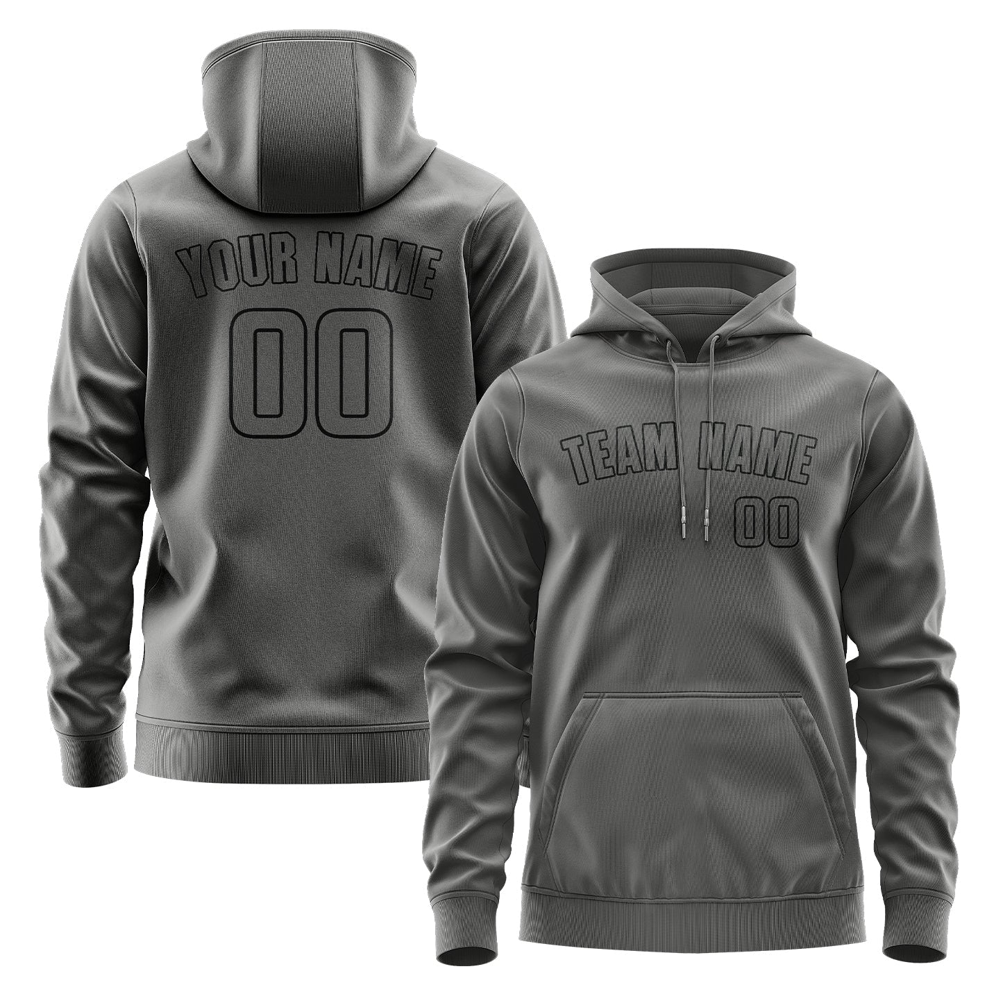 Custom Dark Grey Dark Grey Hoodie