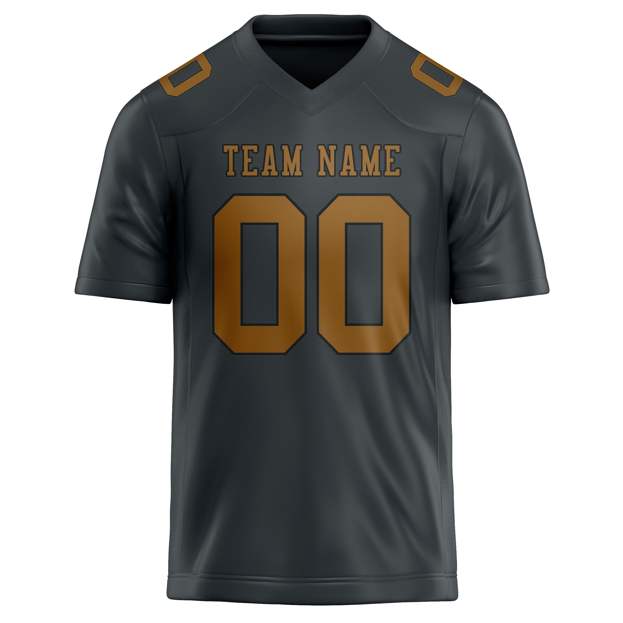 Custom Dark Grey Khaki Football Jersey