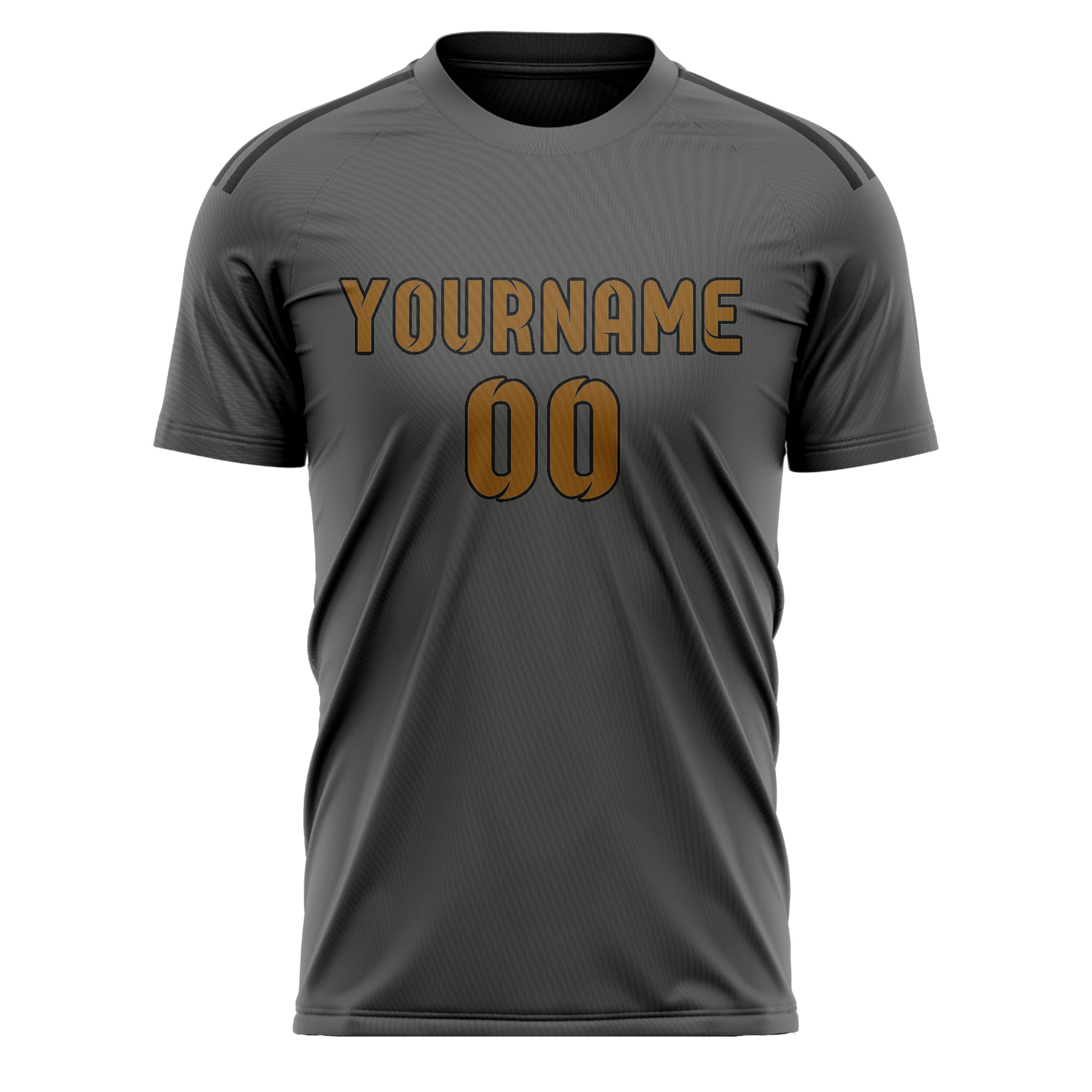 Custom Dark Grey Khaki Soccer Jersey