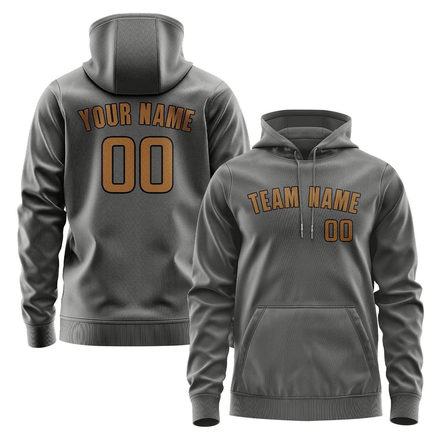 Custom Dark Grey Khaki Hoodie