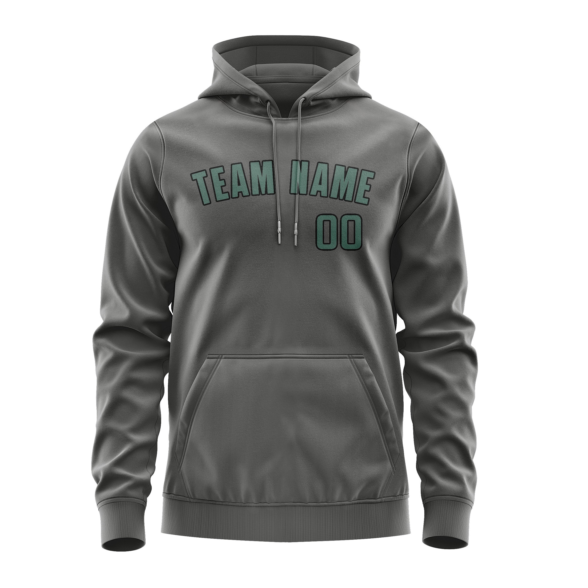 Custom Dark Grey Blue Green Hoodie