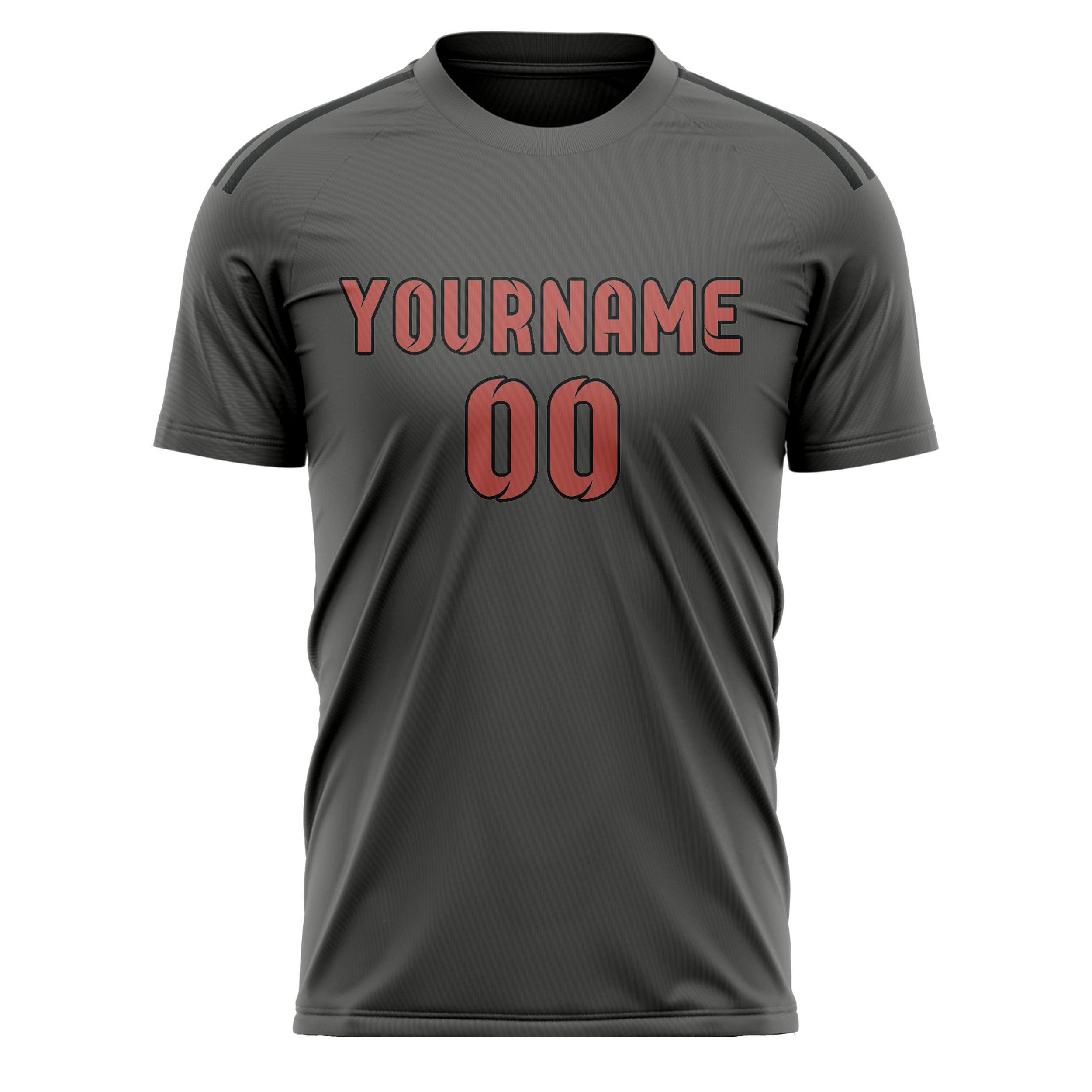 Custom Dark Grey Copper Rose Soccer Jersey