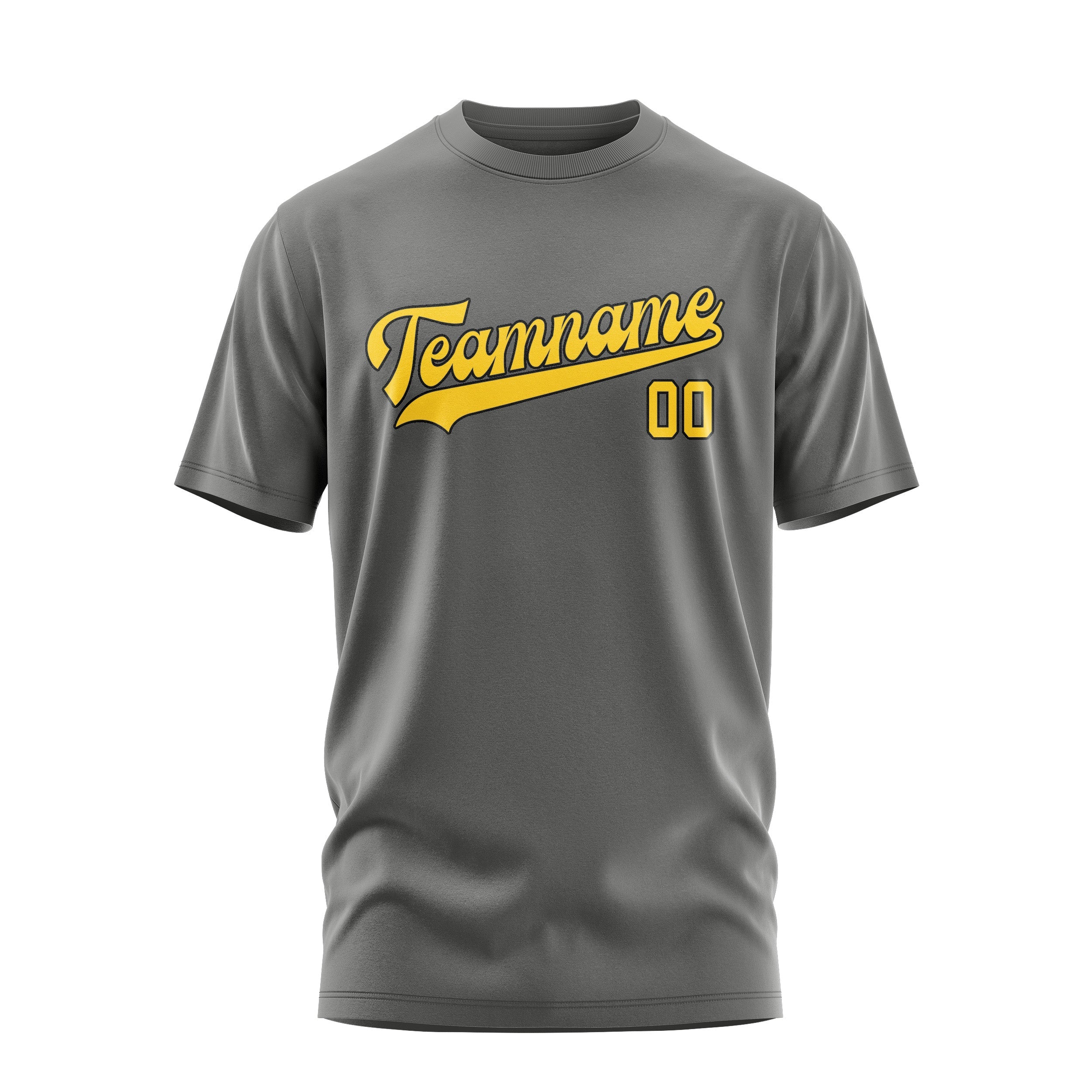 Custom Dark Grey Gold T-Shirt