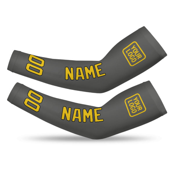 Custom Dark Grey Gold Arm Sleeve