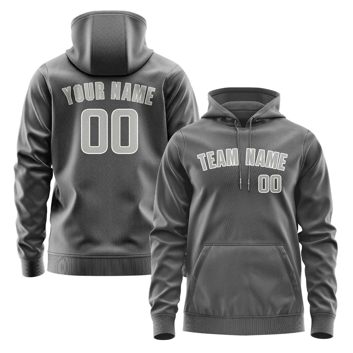 Custom Dark Grey Gray Hoodie
