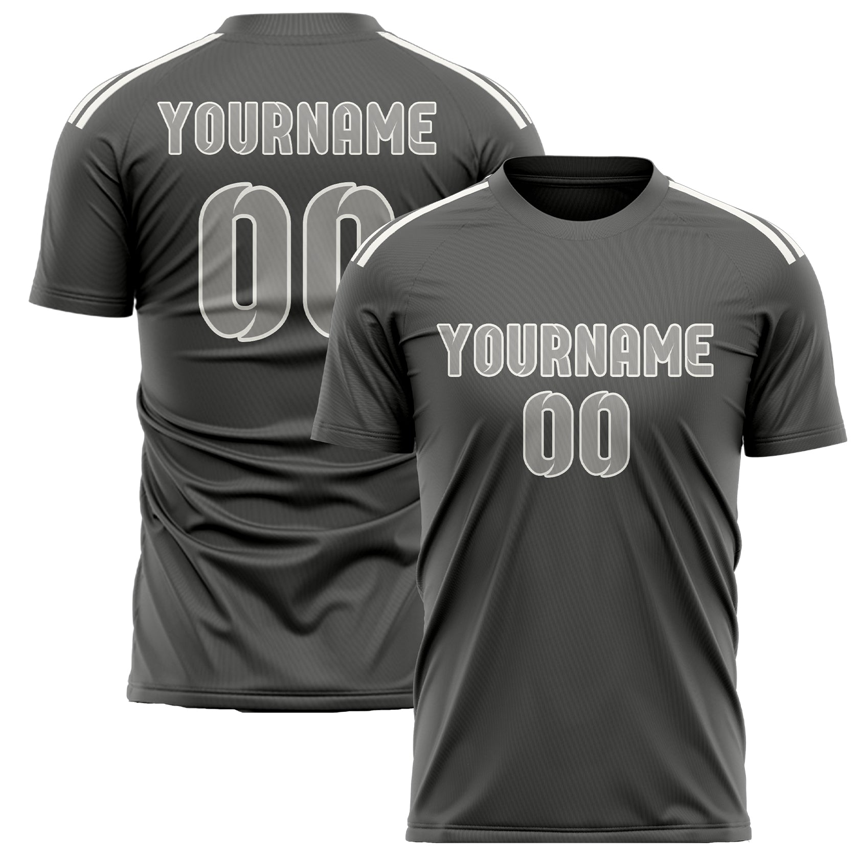 Custom Dark Grey Gray Soccer Jersey