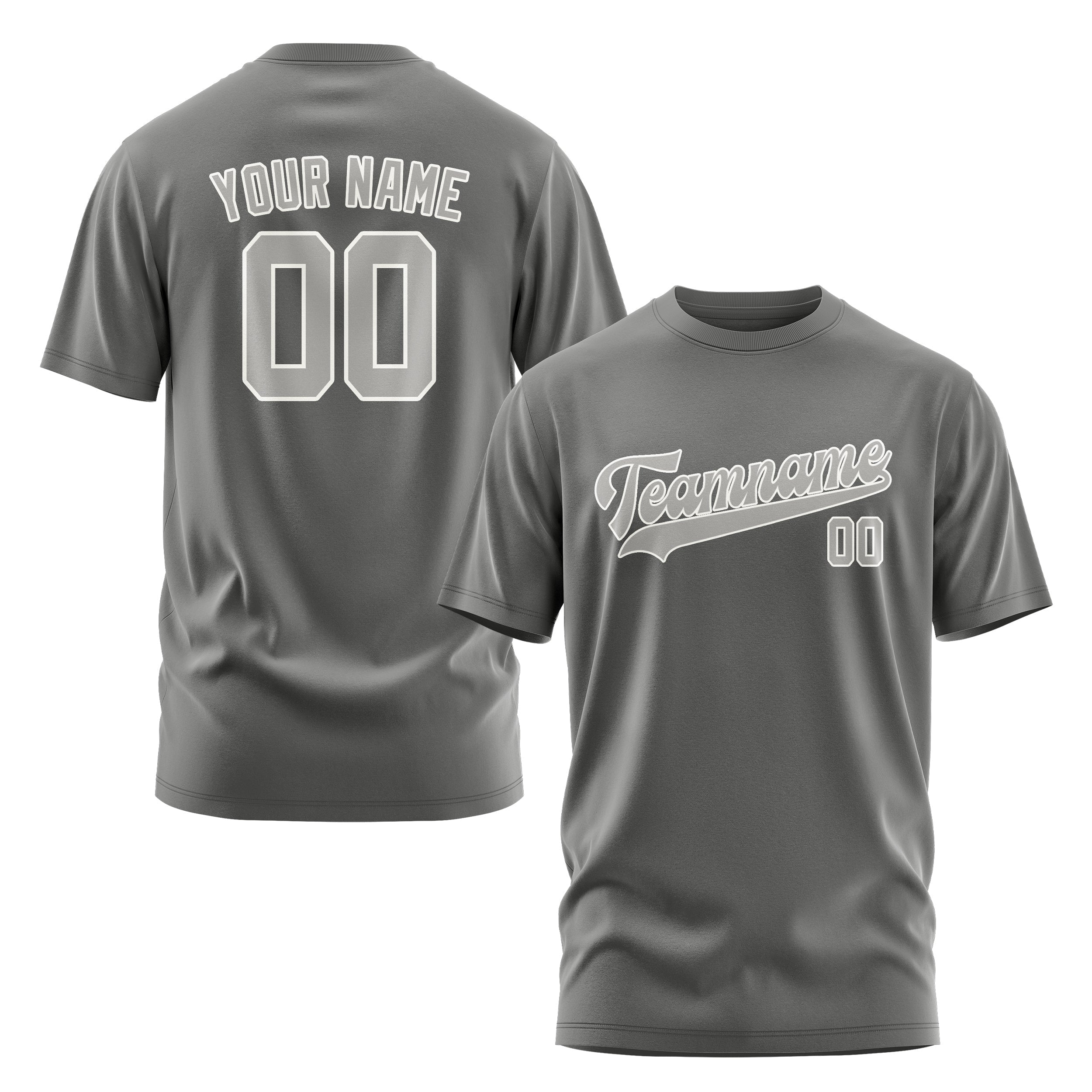 Custom Dark Grey Gray T-Shirt