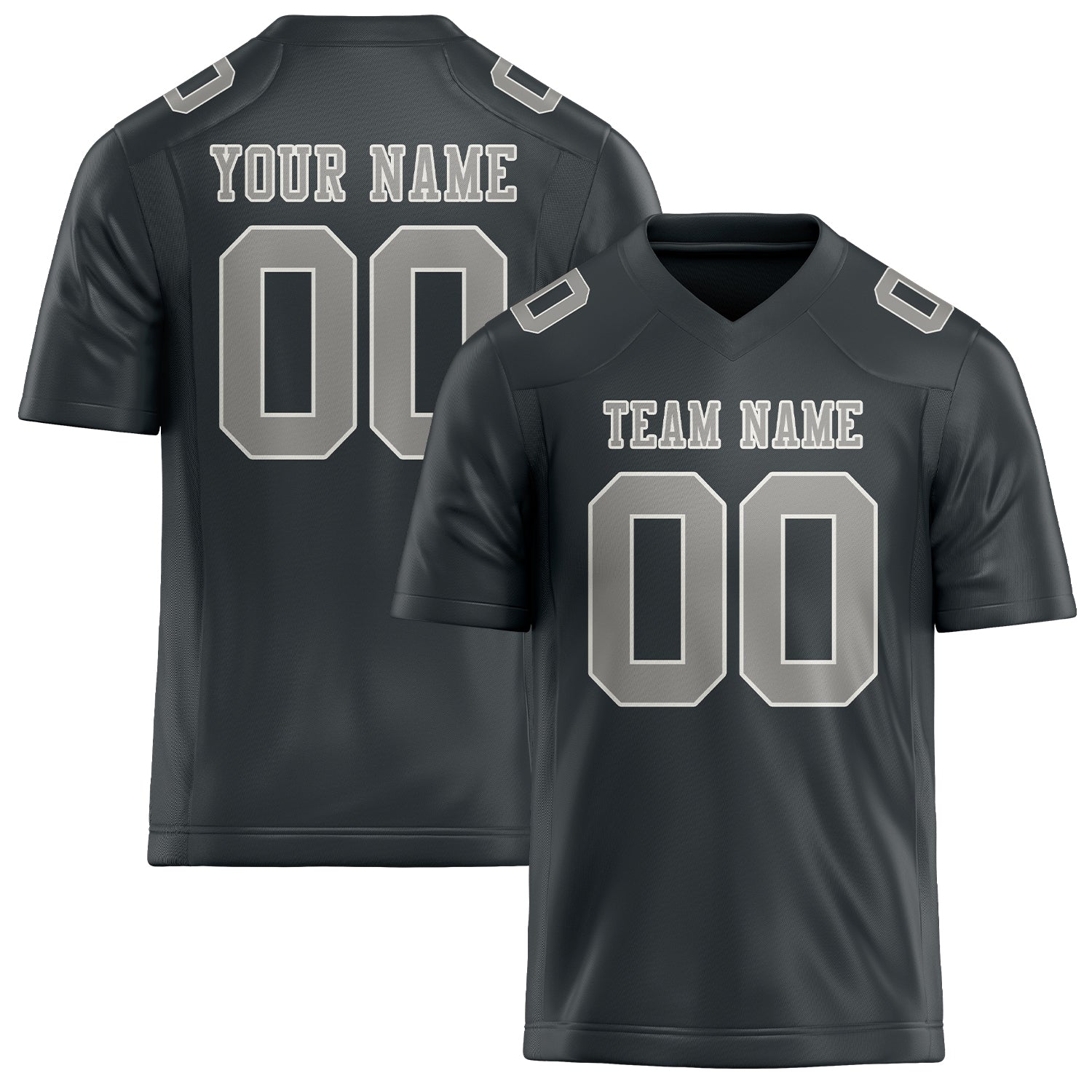 Custom Dark Grey Gray Football Jersey